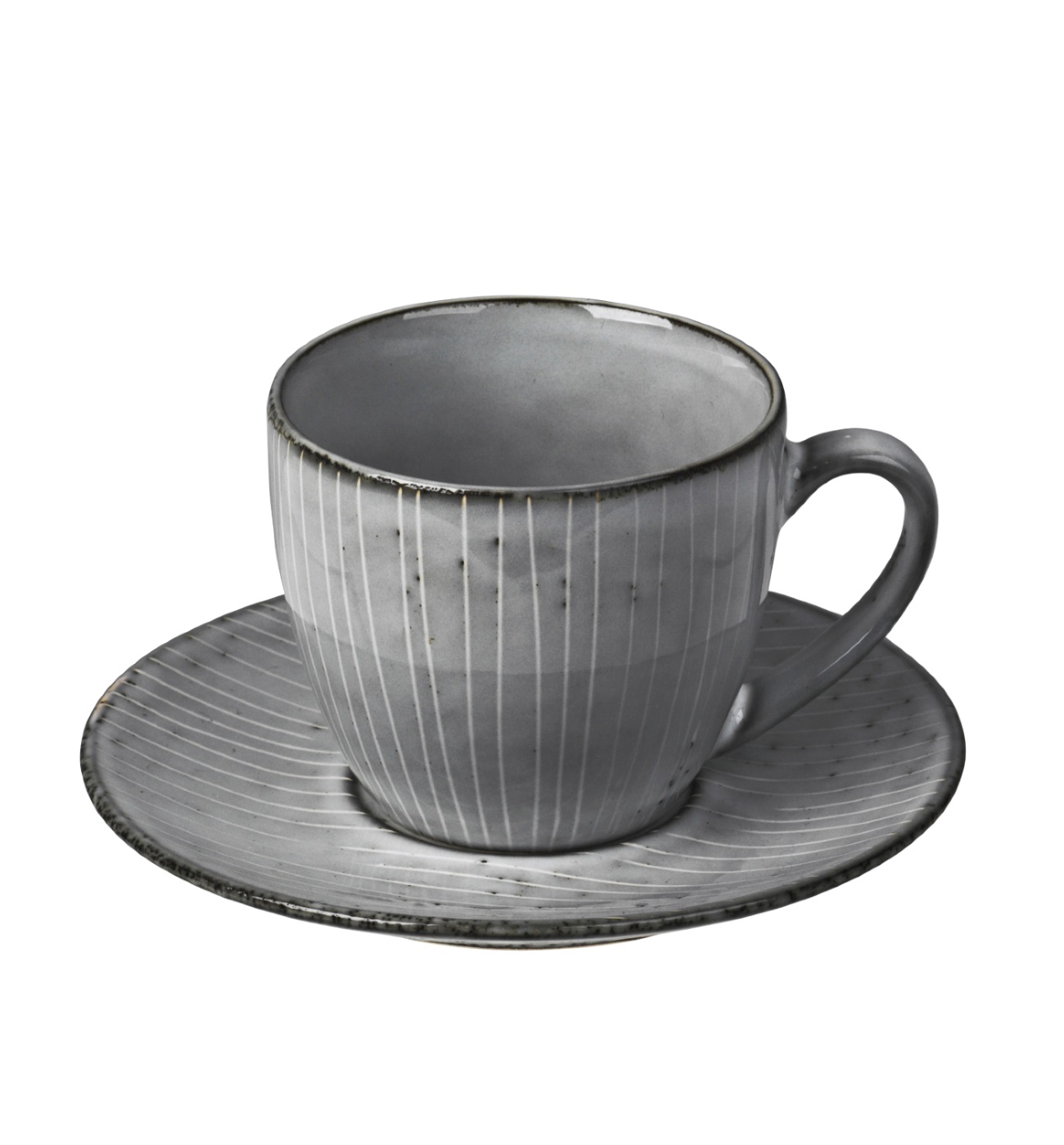 Kaffekopp med fat NORDIC SEA, Broste Copenhagen