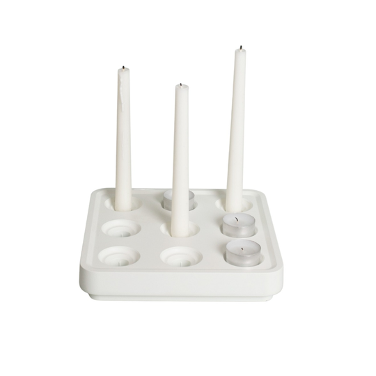 Born in Sweden Ljusstake Stumpastaken Small Jubileum Vit