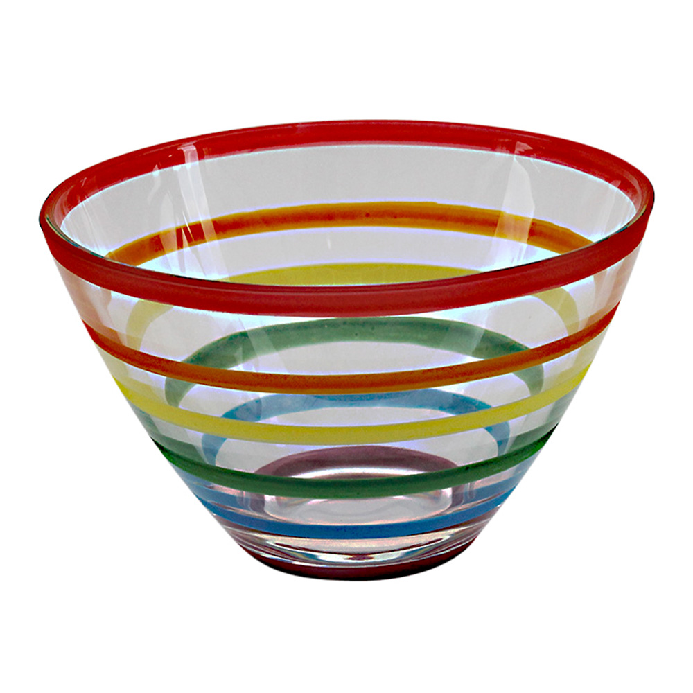 Nybro Crystal - Nybro Crystal Rainbow Skål 8,5x14 cm Regnbågsfärgad
