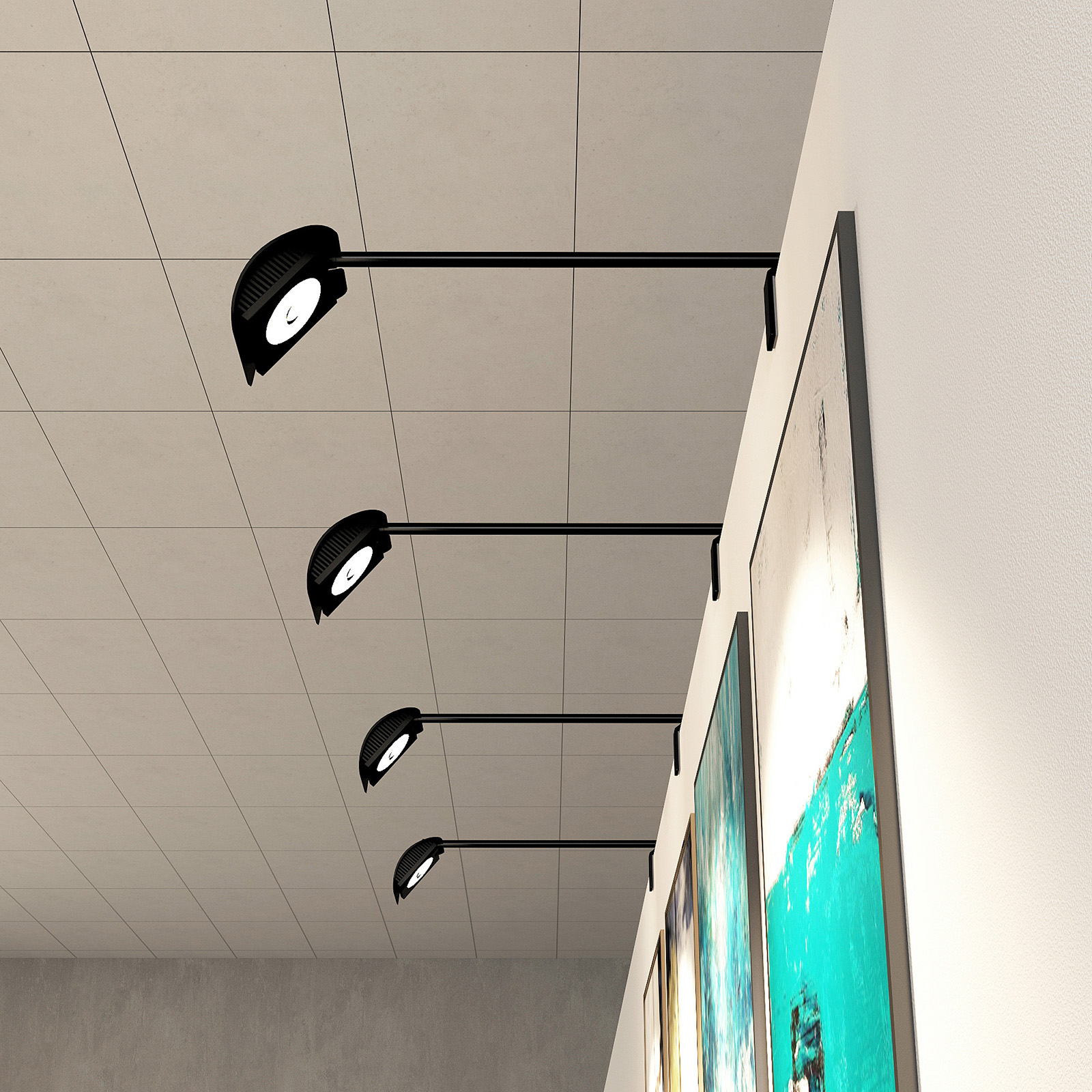 Arcchio Macey LED-klämlampa, svart