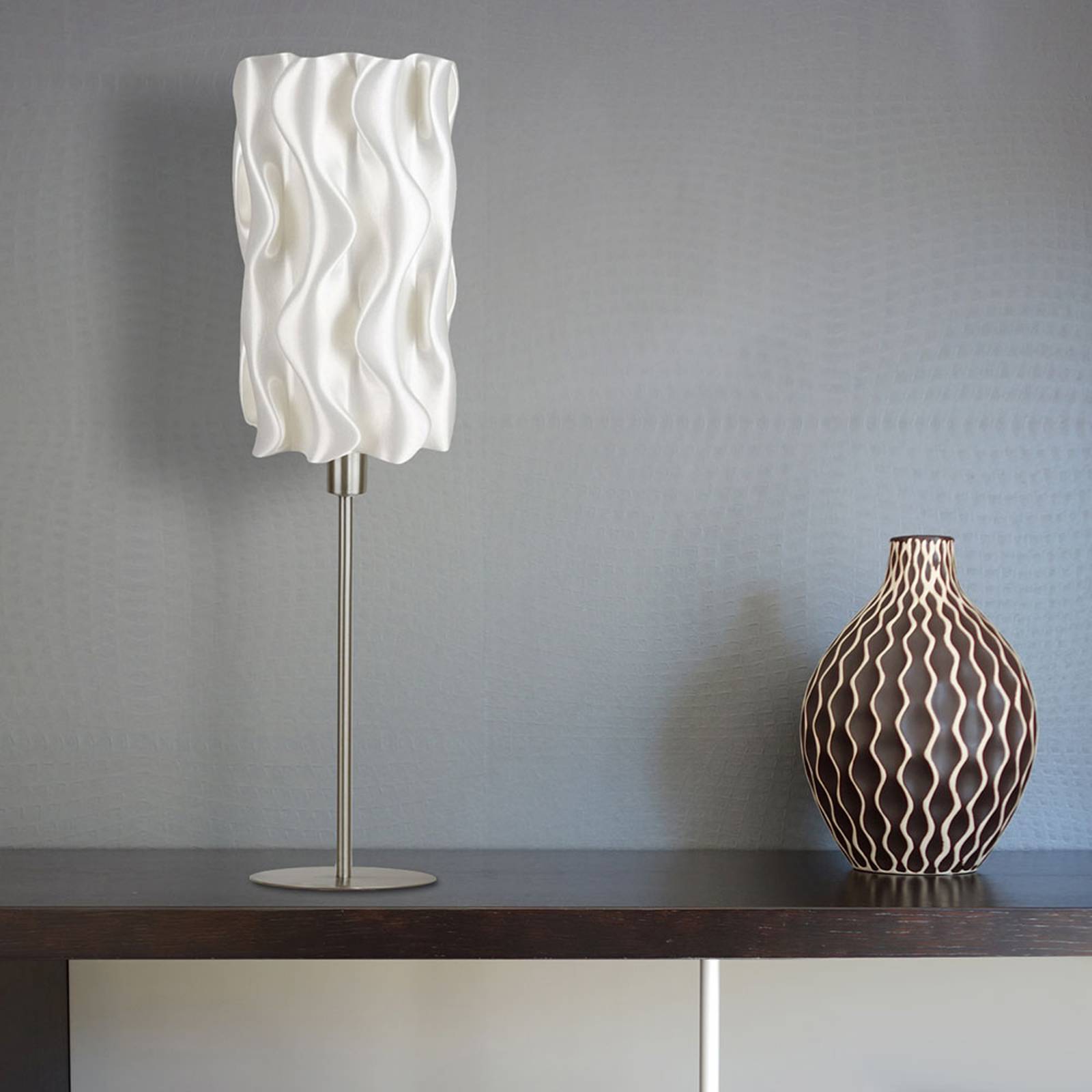 Bordslampa Amöba av biomaterial, höjd 70 cm