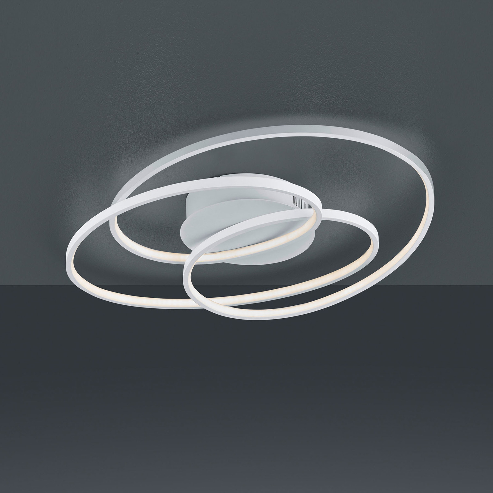 LED-taklampa Gale, 60 cm, vit matt