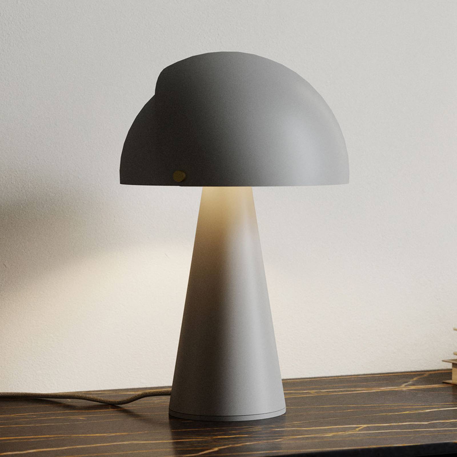 Bordslampa Align med vippbar skärm, grå