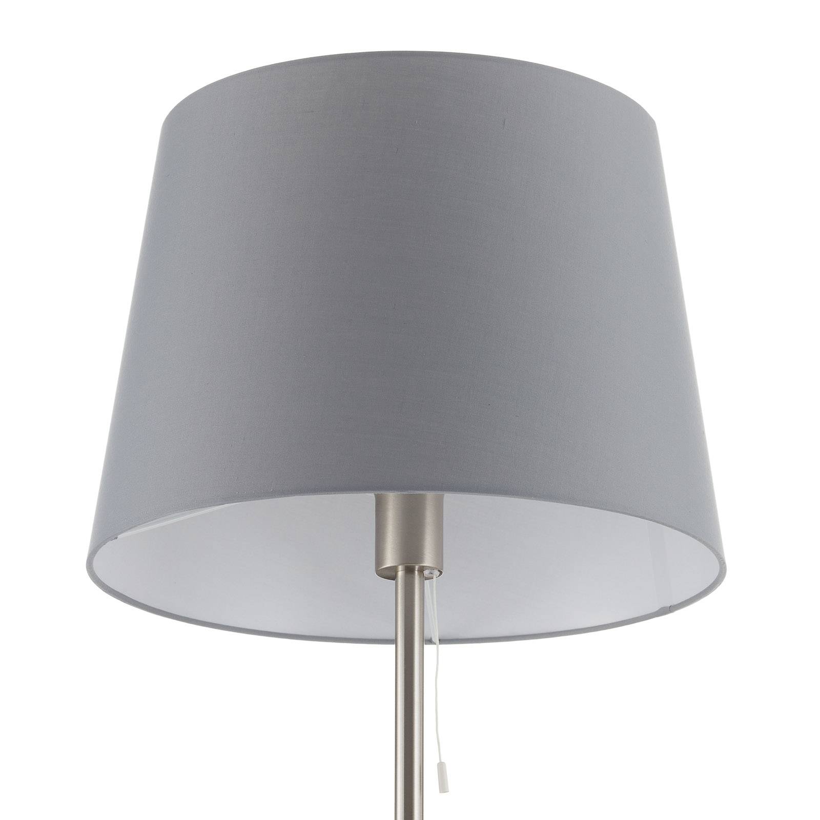 Textilgolvlampa Layer med läslampa grå