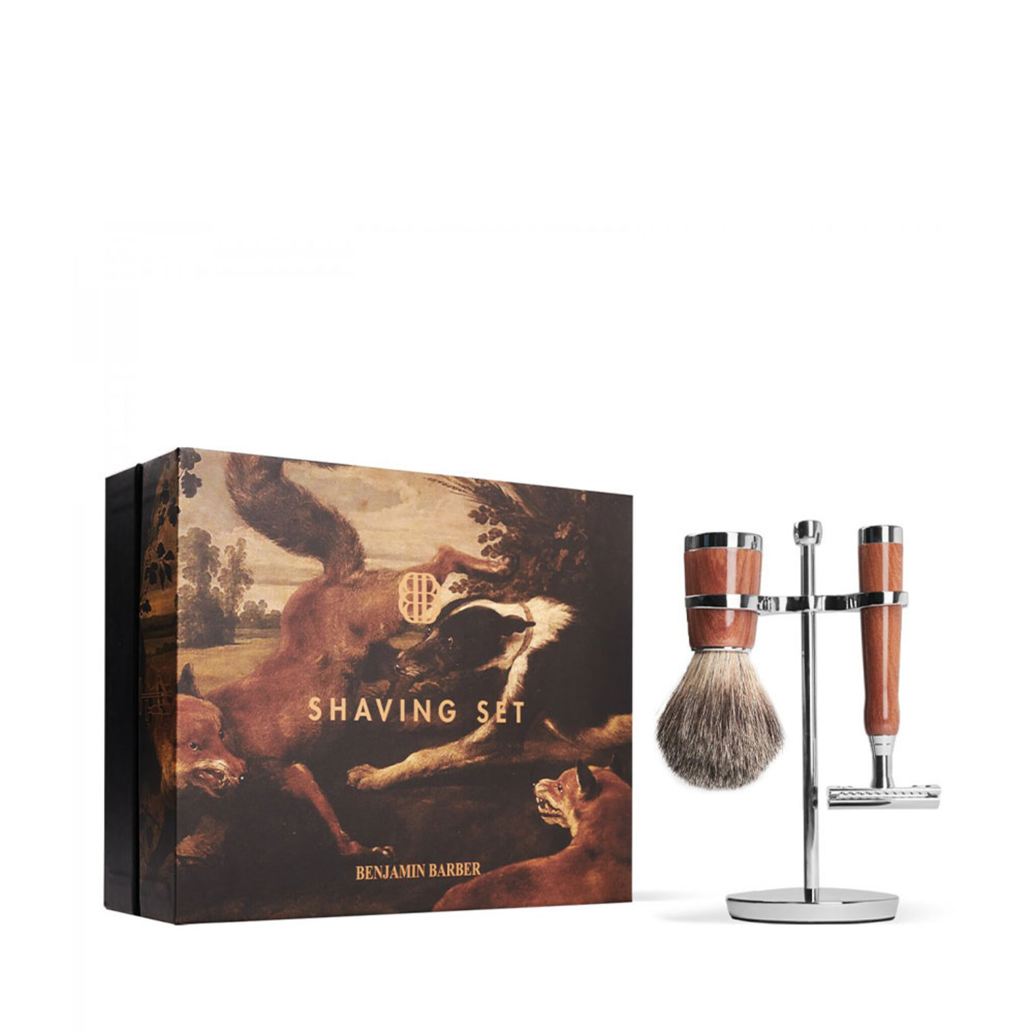 Classic 3-piece Shaving Set Wood Safety Razor