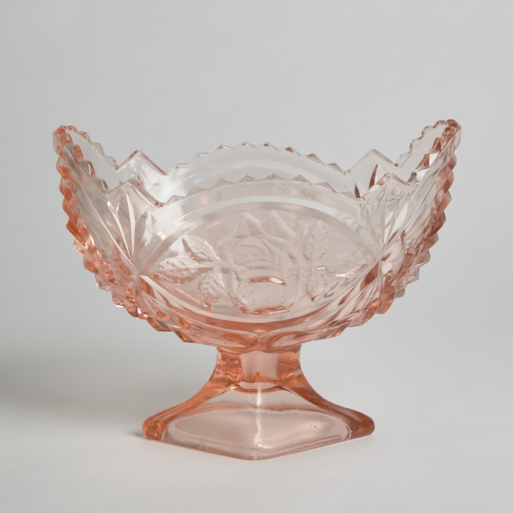 Vintage - SÅLD Fruktskål i Pressad Glas