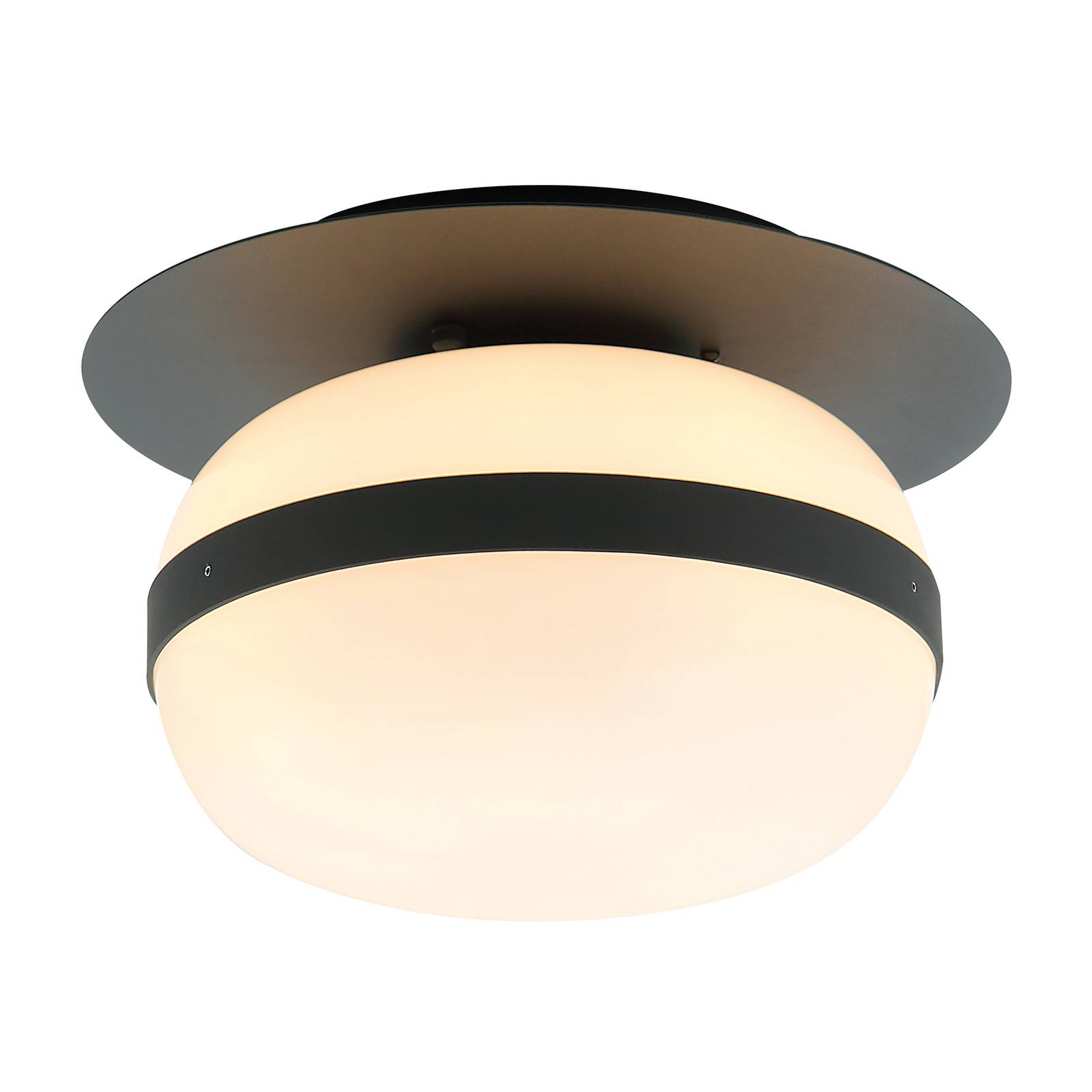 Taklampa Palma med glasskärm