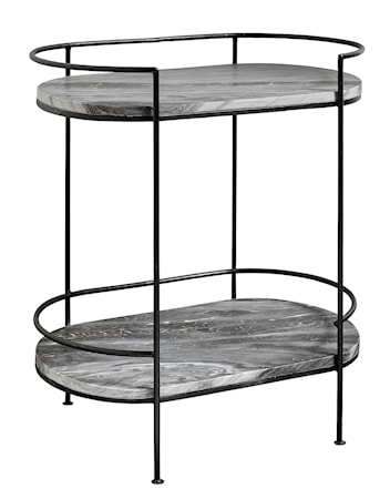 Midnight Oval Sidobord Svart 74x48cm