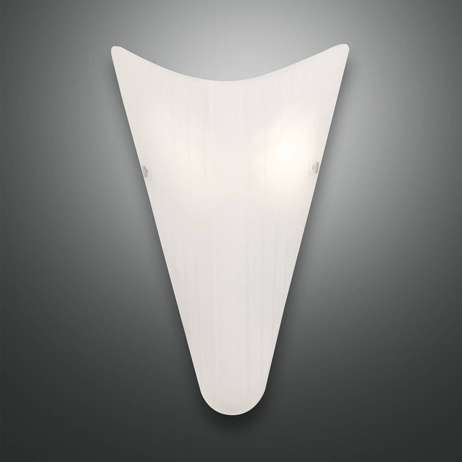 Vägglampa Fly med glasskärm, vit