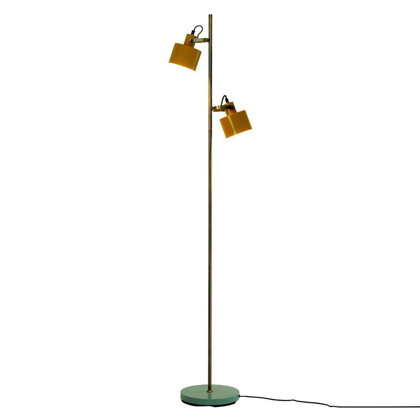 Dyberg Larsen Ocean golvlampa curry/mässing/turkos