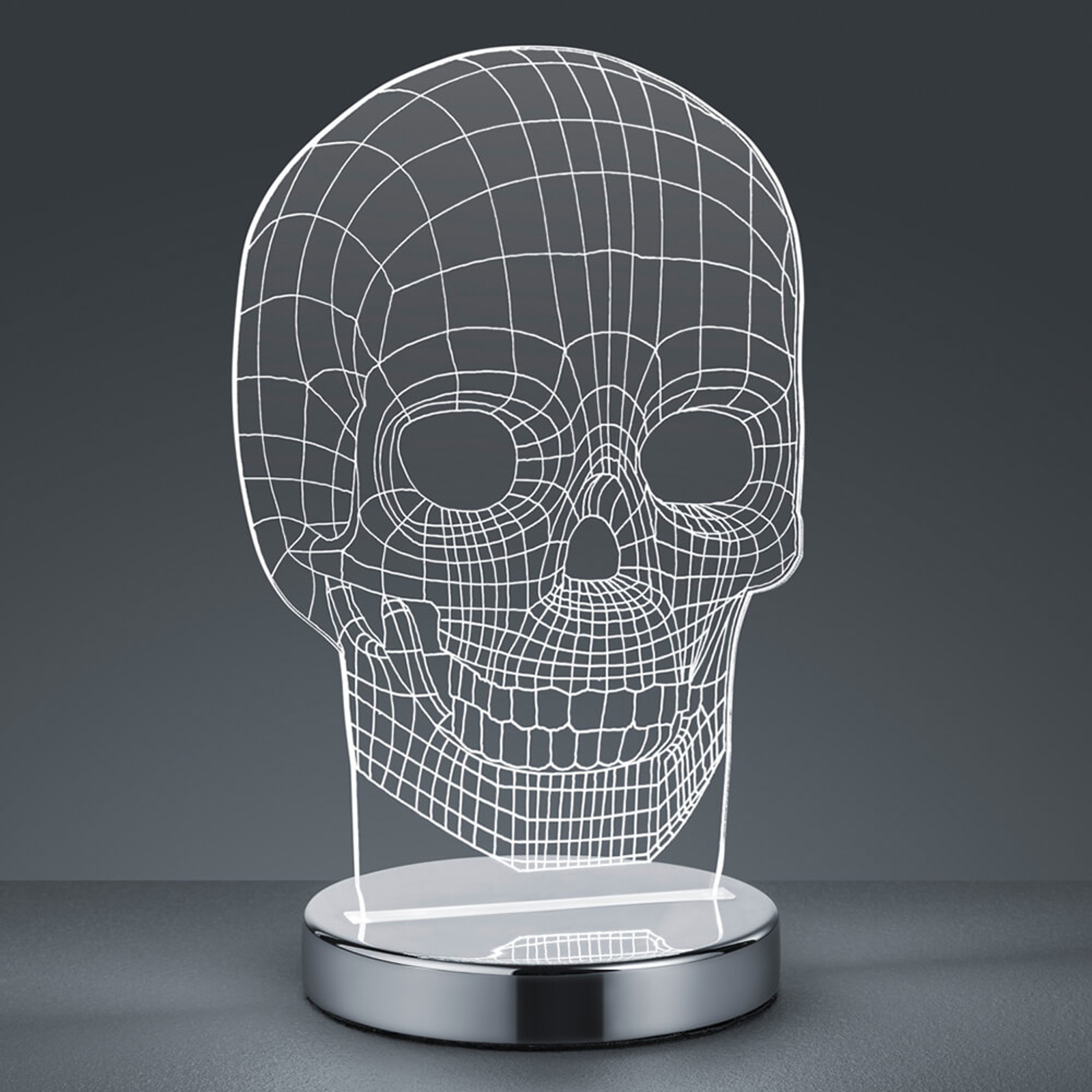 Ljusfärg omkopplingsbar - LED-bordslampa Skull