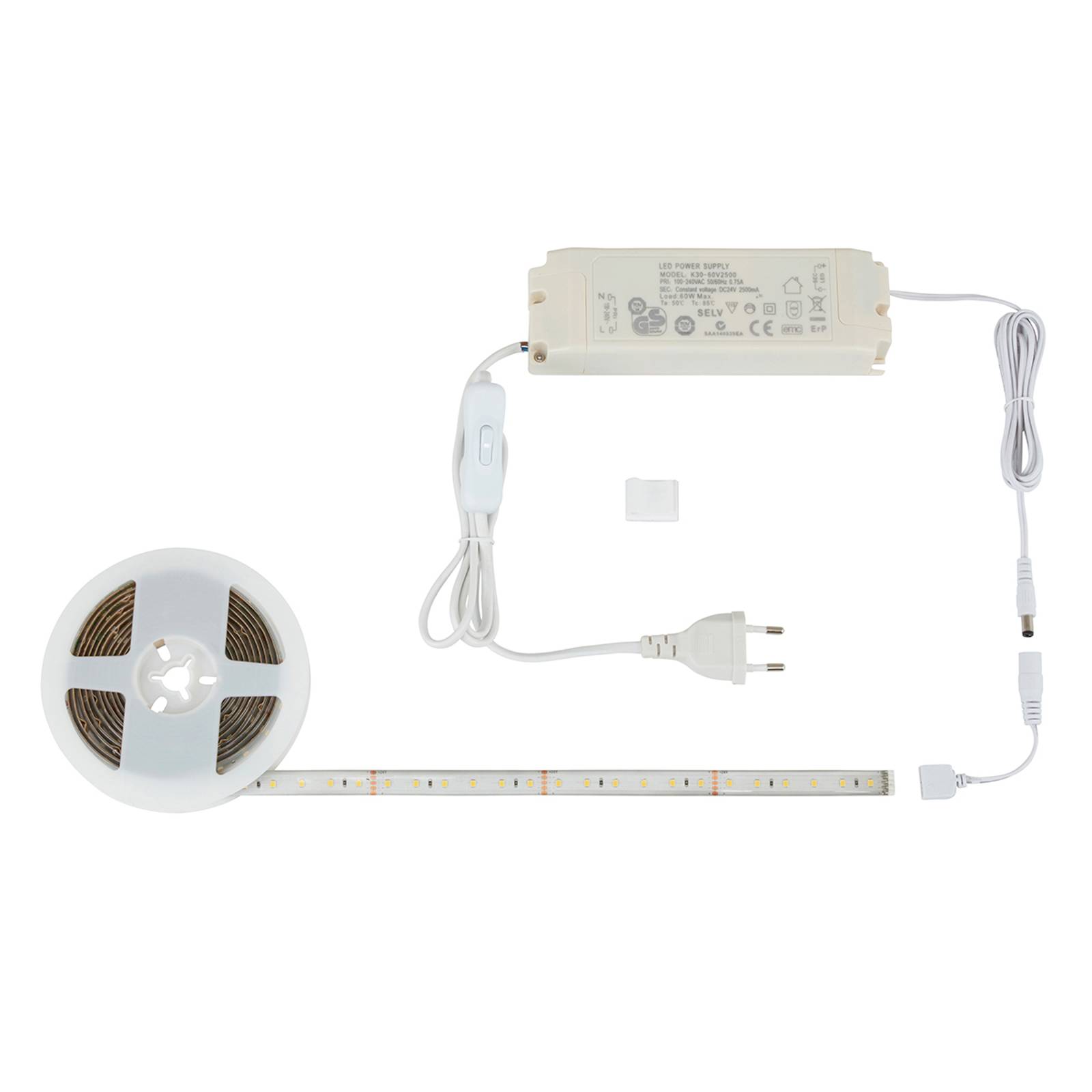 Universalvitt lysande LED-list Rio, 3 m
