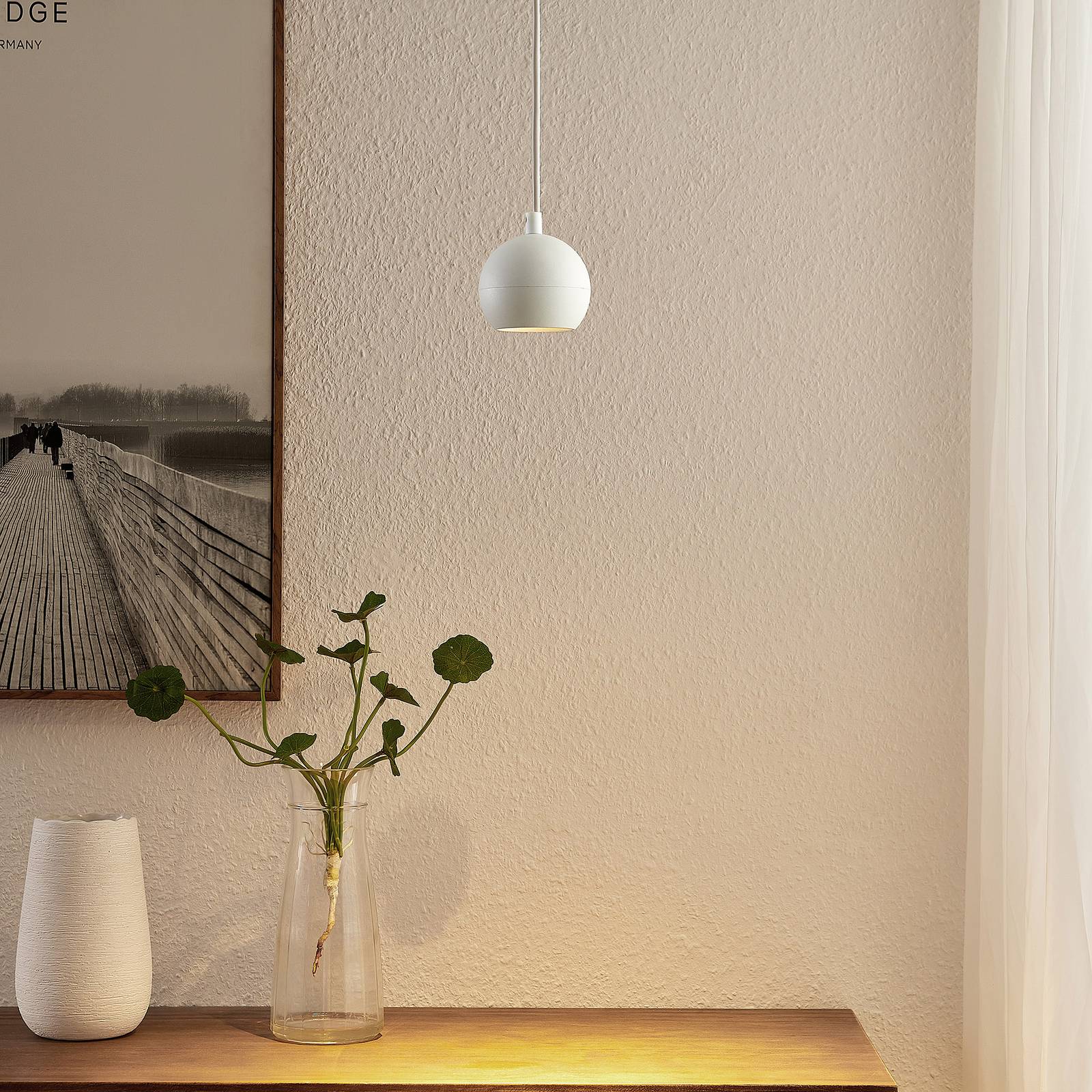 Arcchio Renko hänglampa, 1 lampa, vit