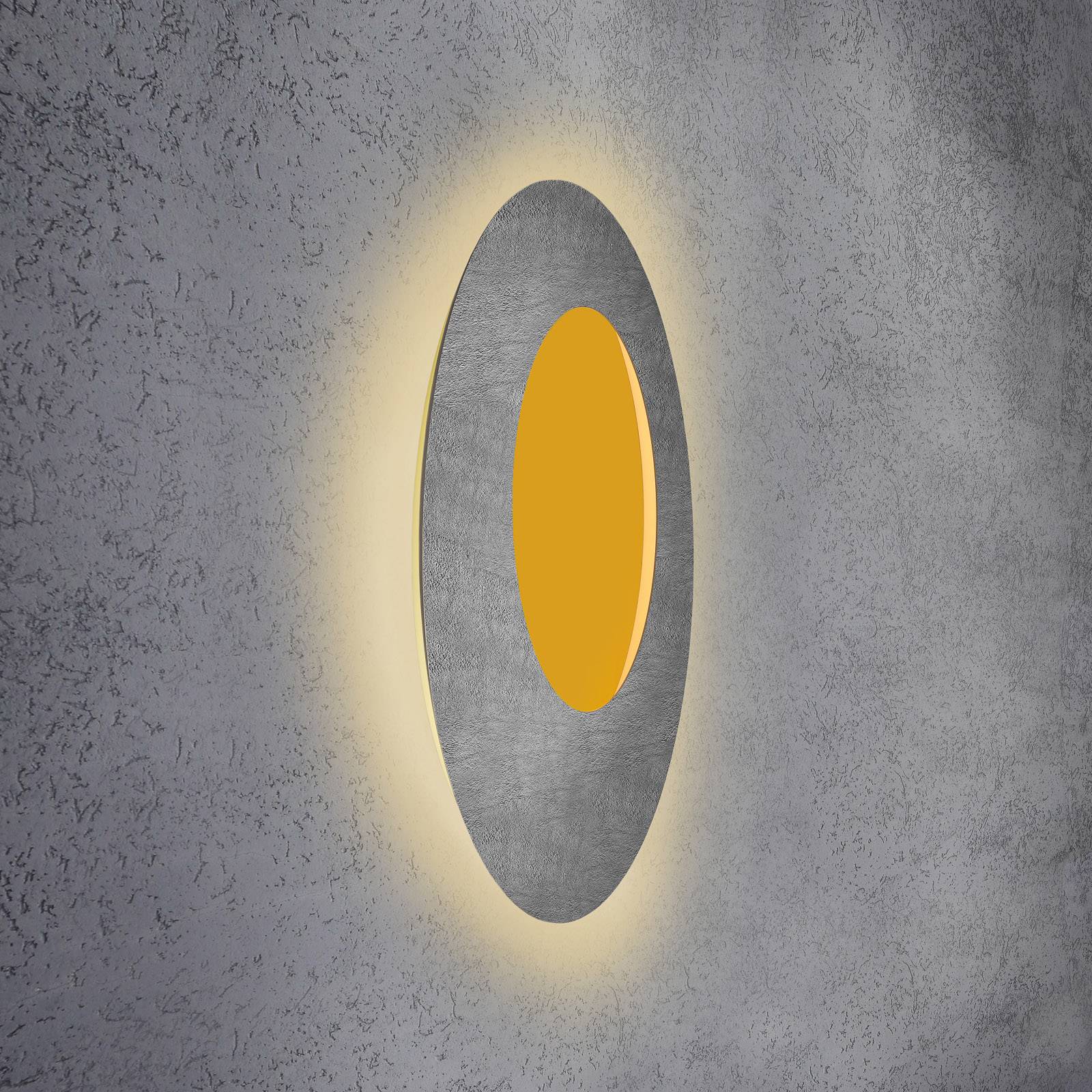Escale Blade Open LED-vägglampa RGB+W betong Ø79cm