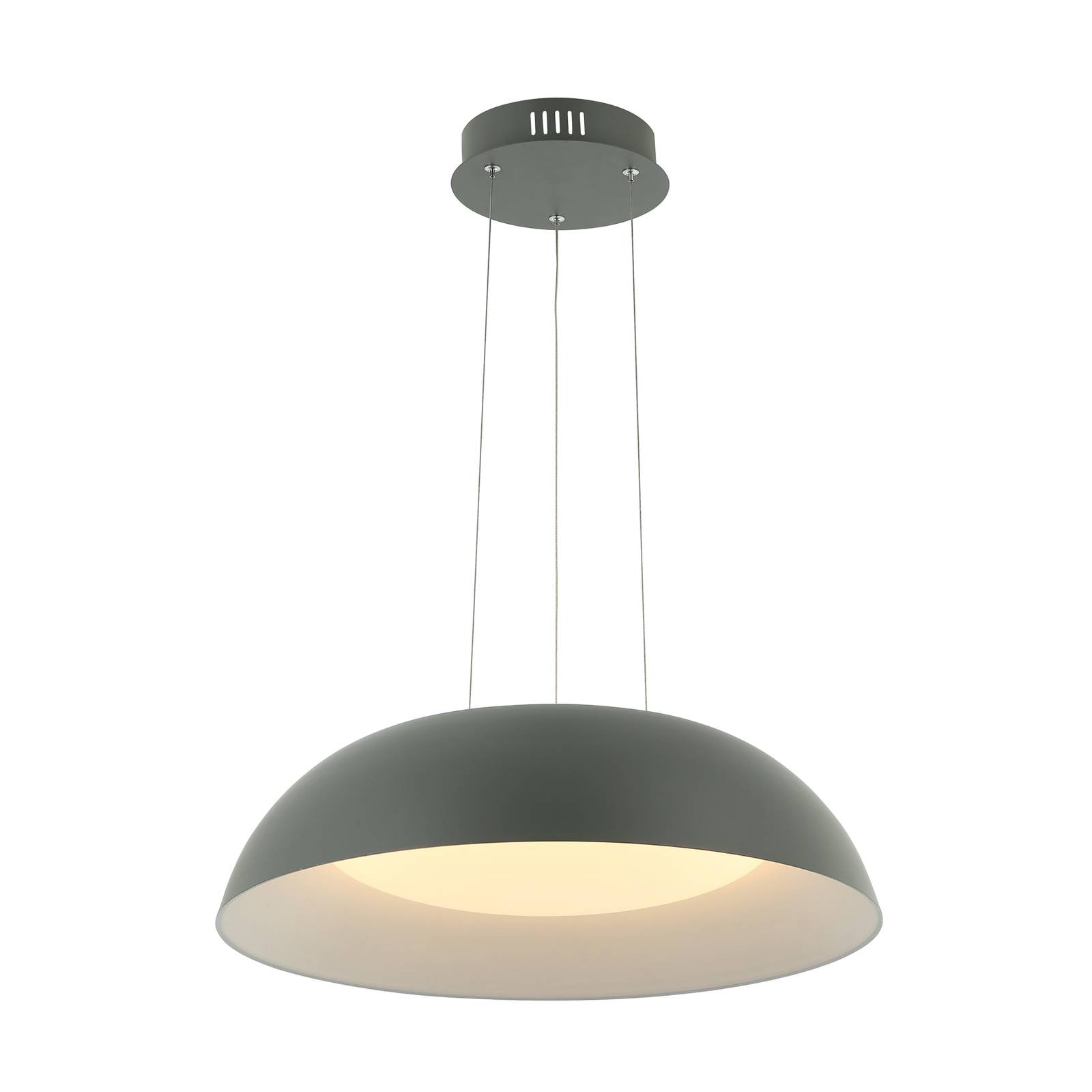 Lindby Juliven LED-hänglampa, grå, 50 cm