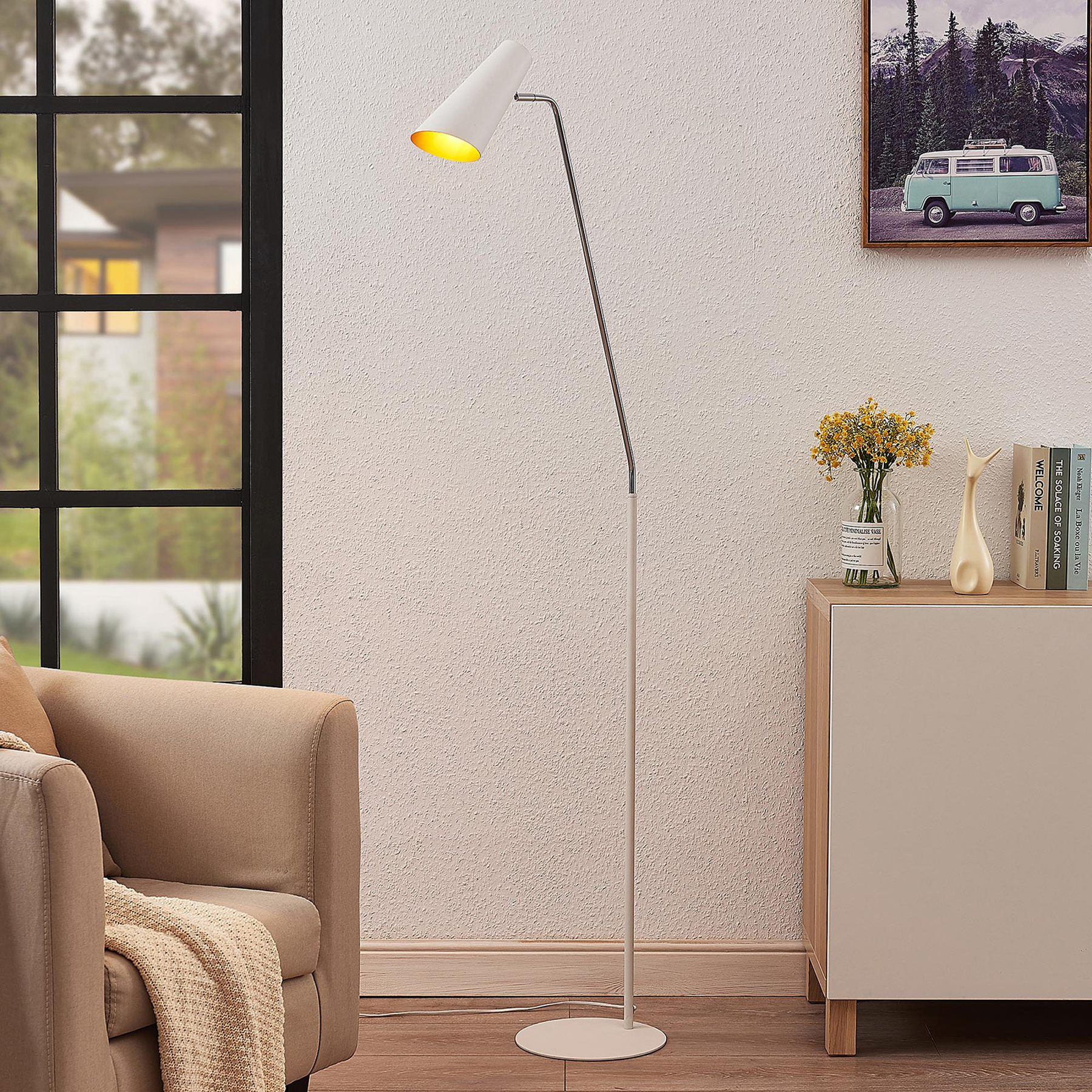 Lucande Wibke golvlampa i vitt