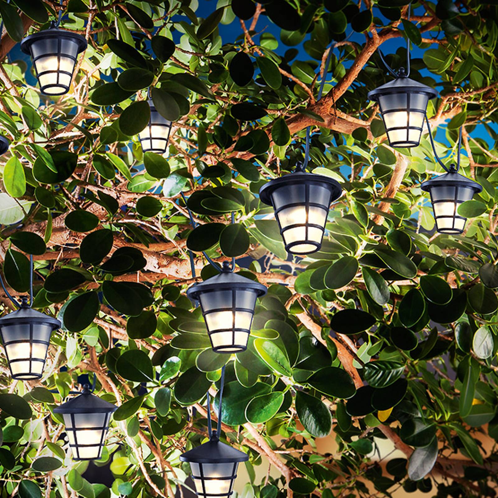 Solar-LED-ljusslinga Asia Style