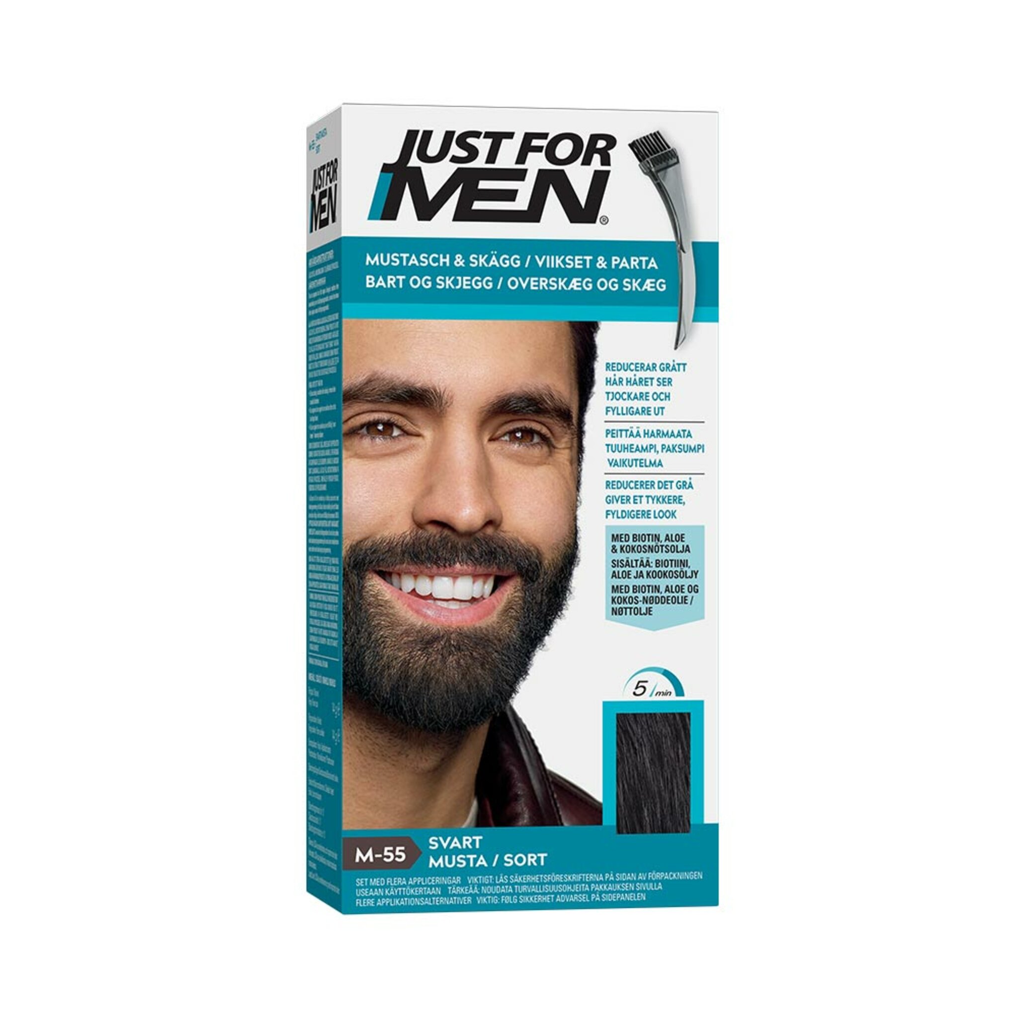 Moustache & Beard Real Black