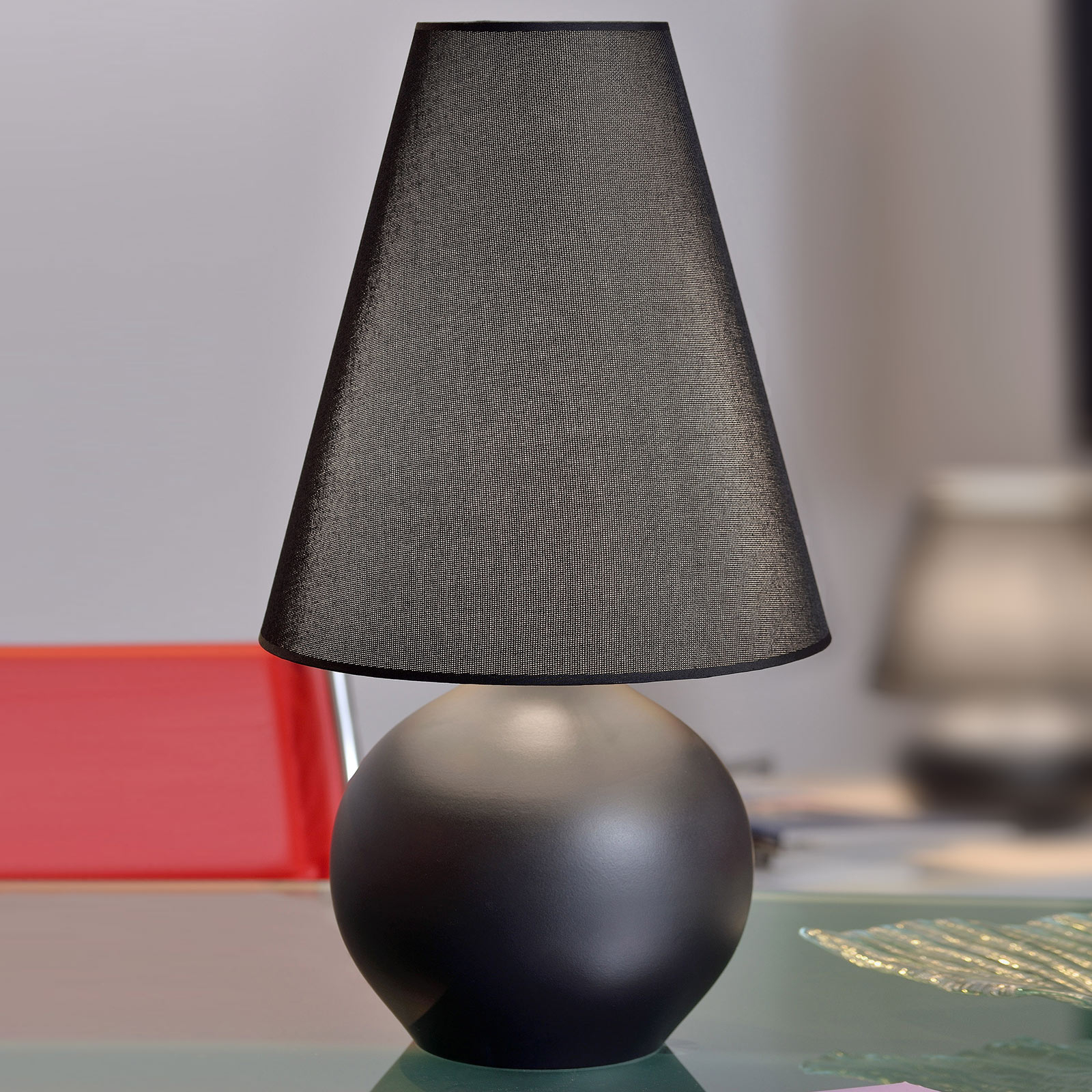Bordslampa Sfera, höjd 44 cm, svart