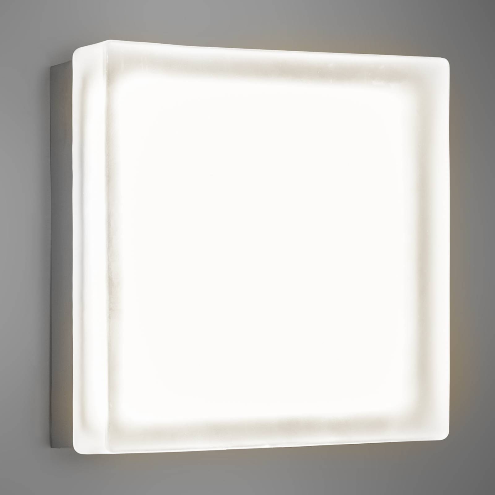 Kvadratisk LED-vägglampa Briq 02 varmvit
