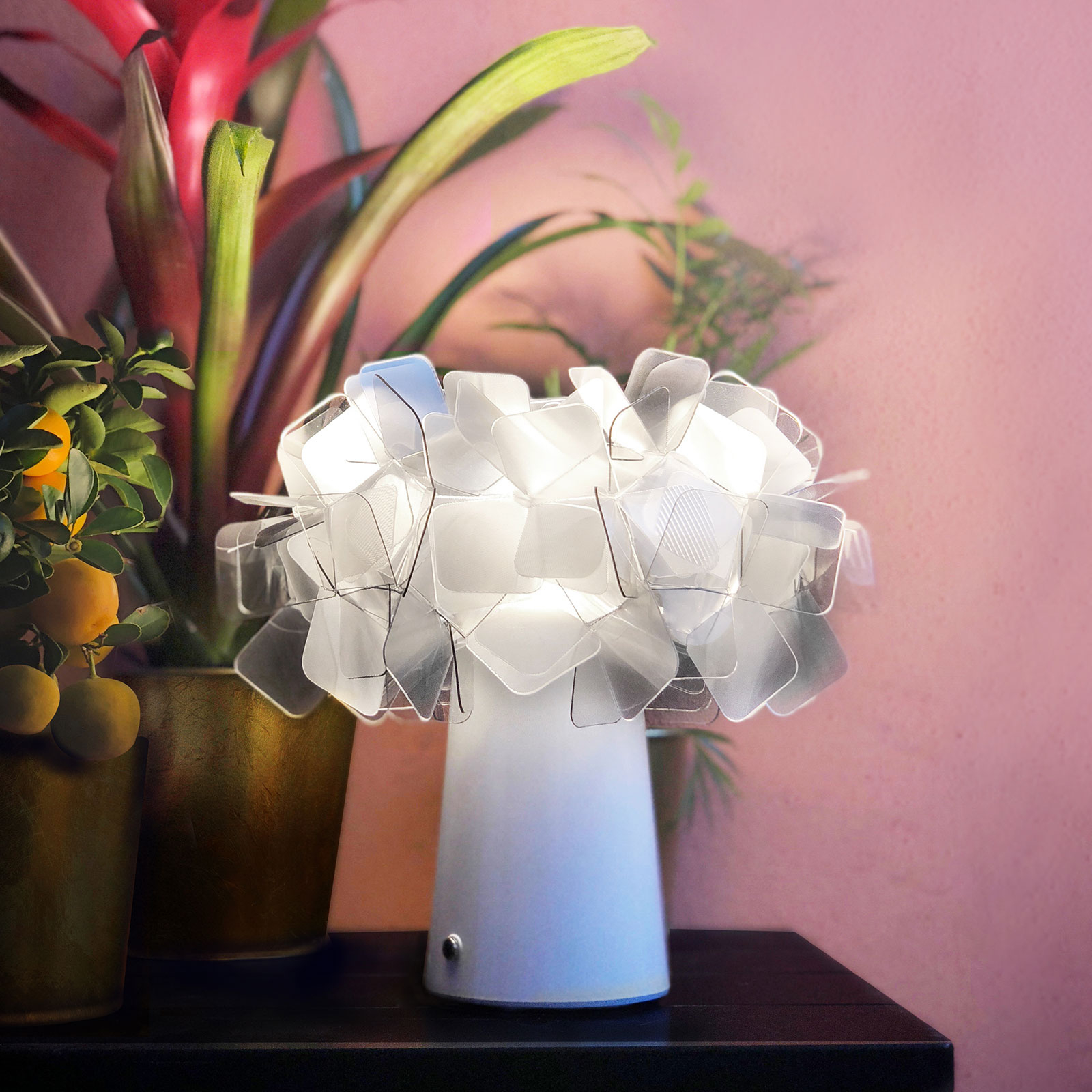 Slamp Clizia LED-bordslampa, batteri, fumé