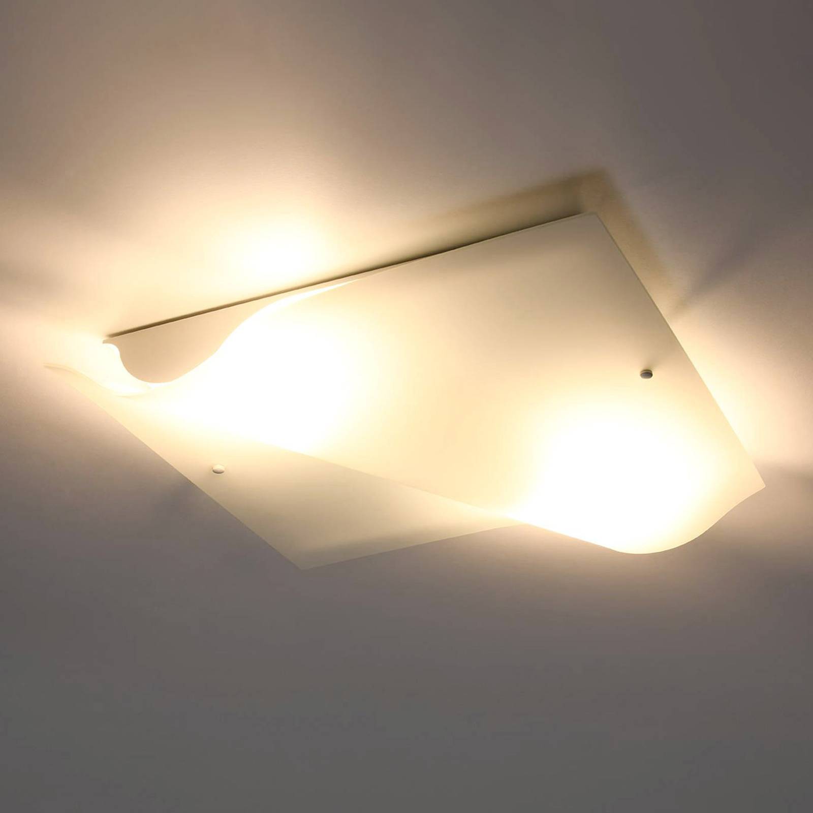 Taklampa Wave av glas med fin design