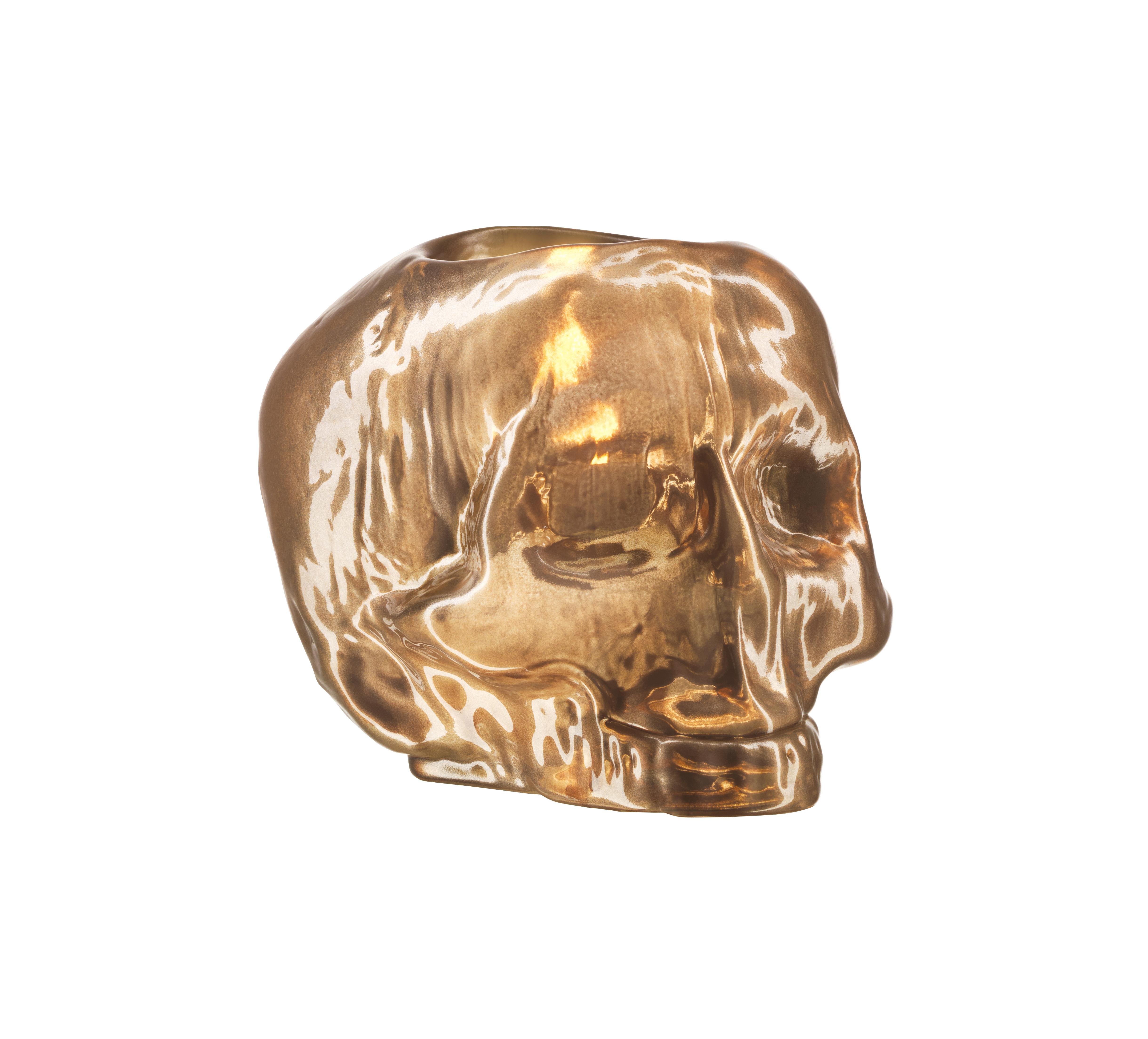 Kosta Boda - Still Life Lykta Skull 11,5 cm Koppar Koppar