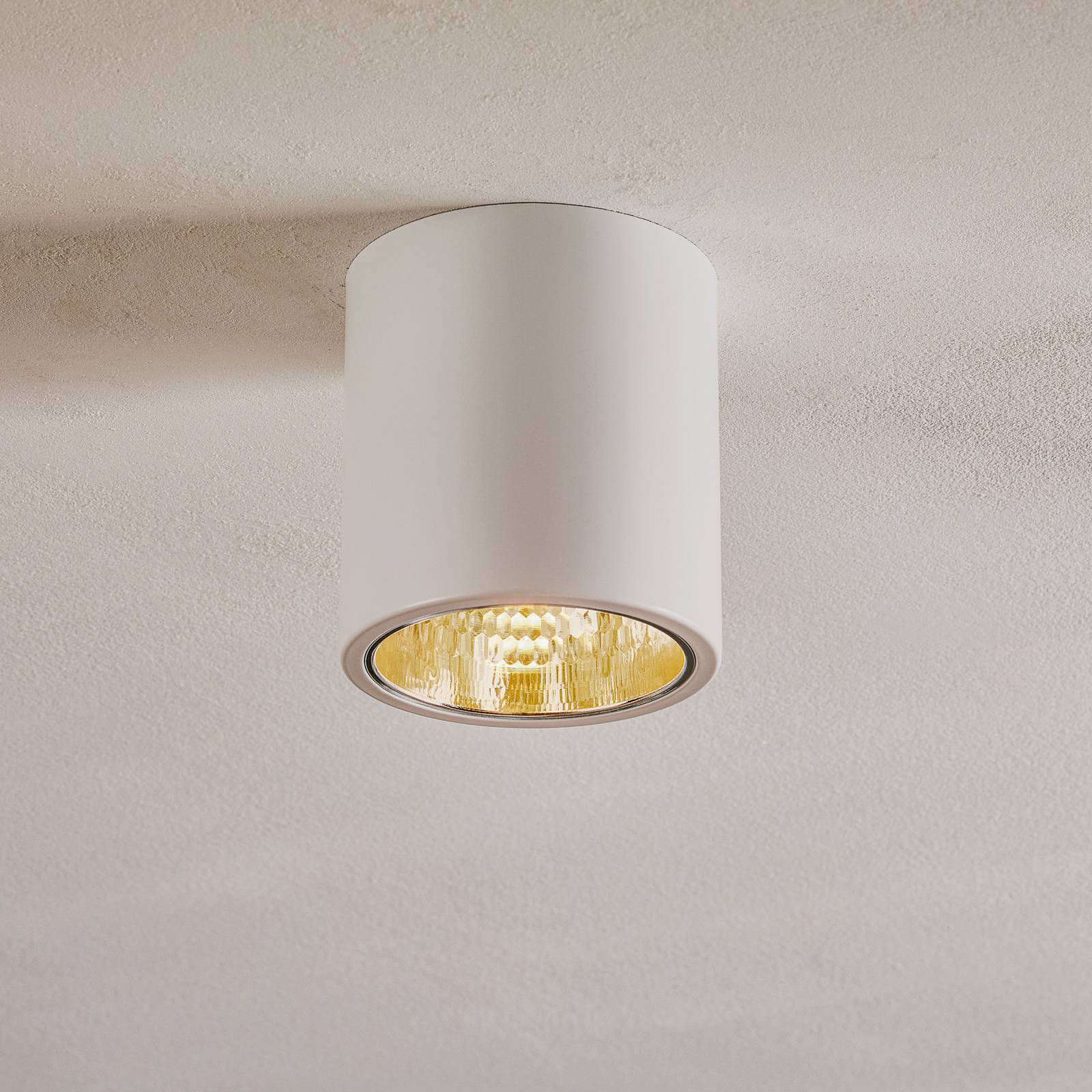 Takspotlight Downlight round i vitt, Ø 17 cm