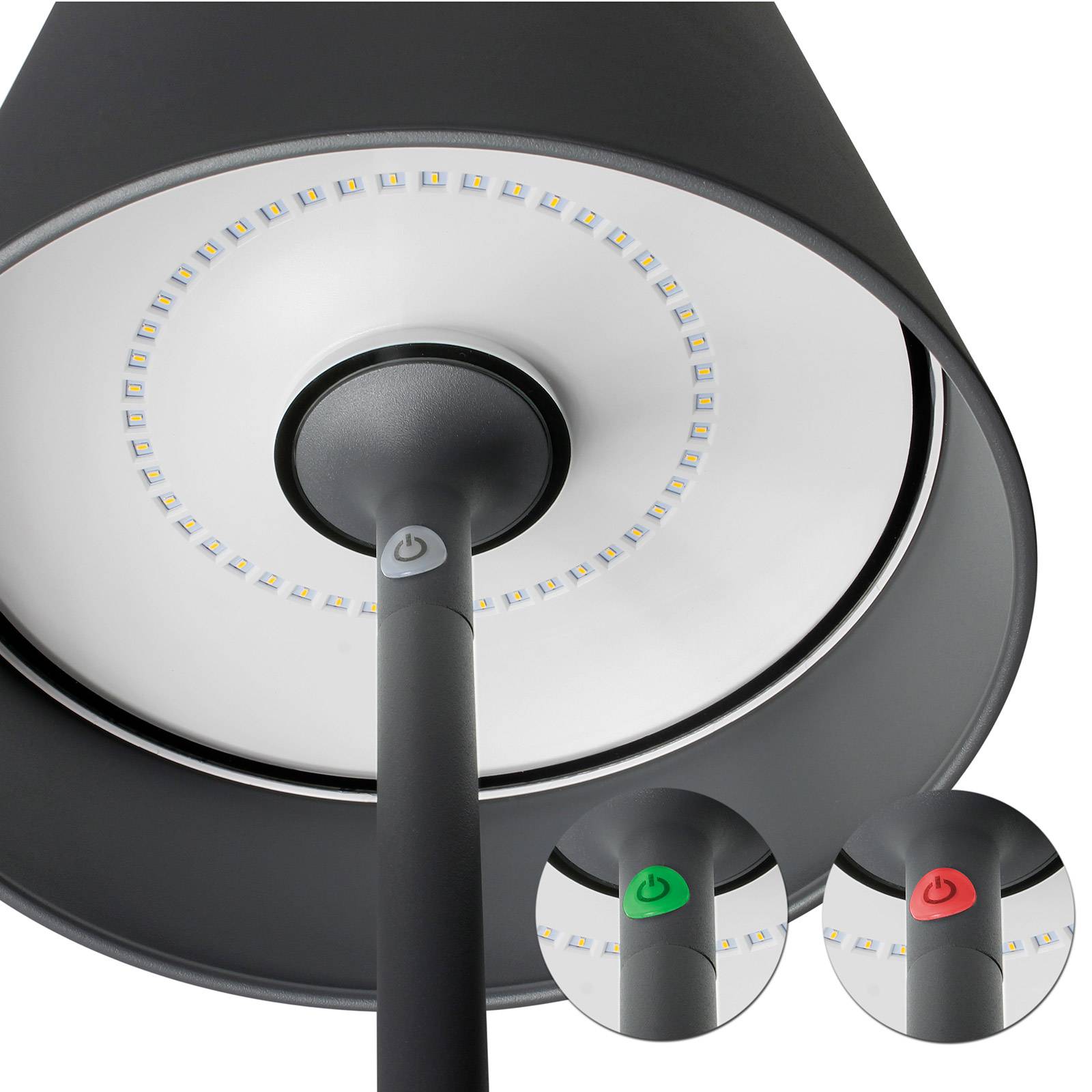 LED-golvlampa Quint Outdoor, trådlös, antracit