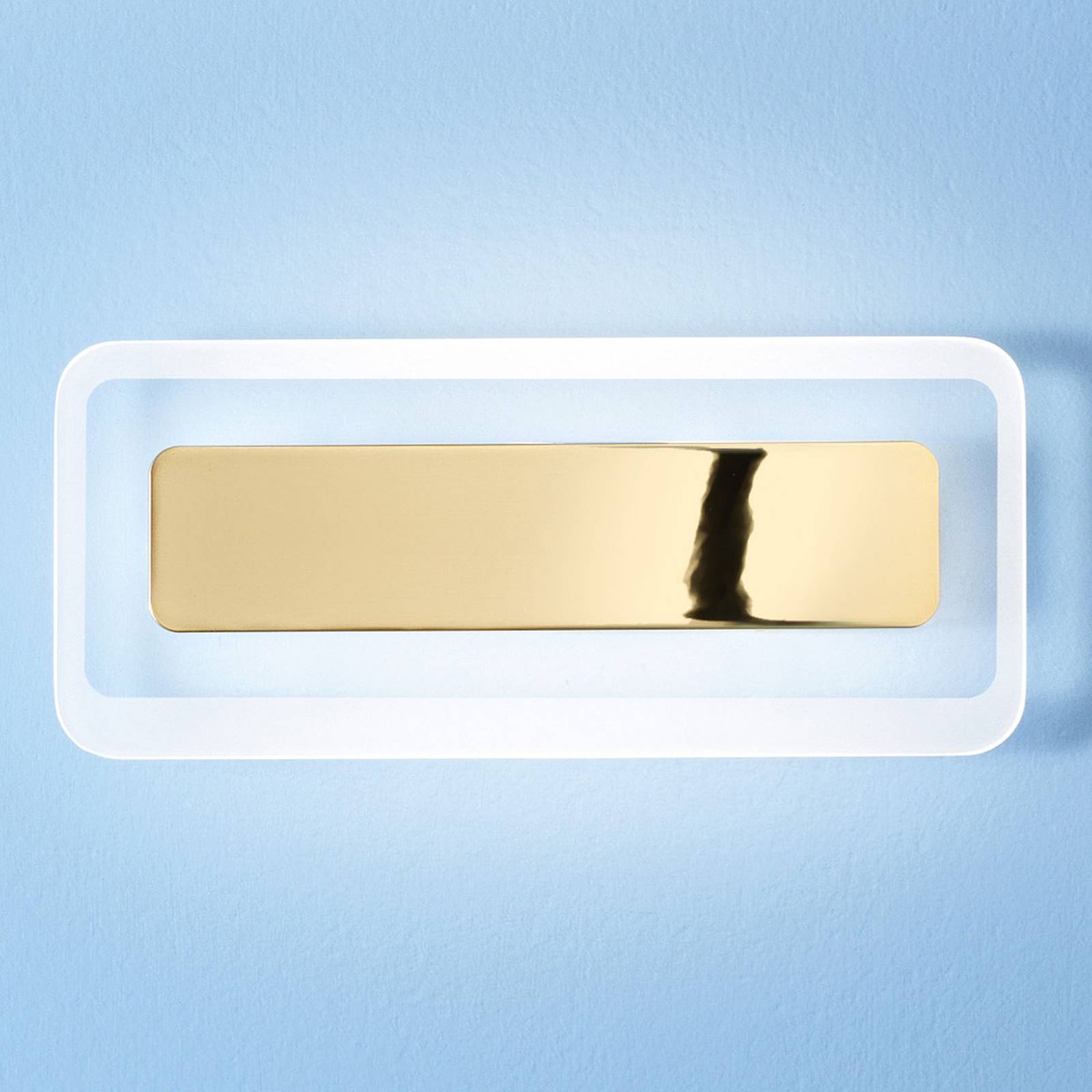 LED-vägglampa Antille guld 31,4 cm