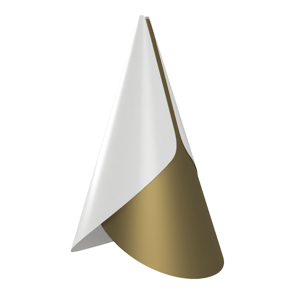 Umage - Cornet Lampskärm 13,4 cm Vit/Mässing