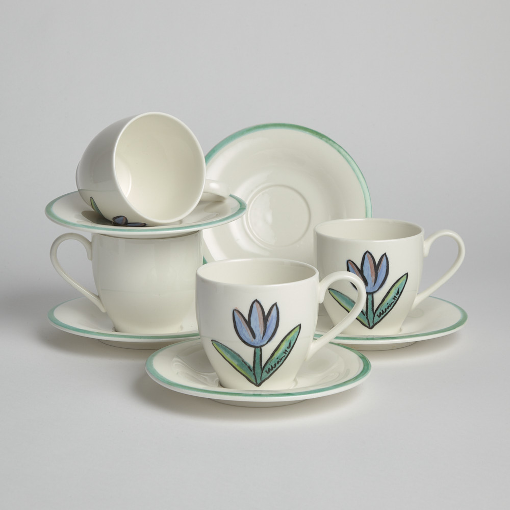 Vintage - SÅLD Koppar och Fat "Tulipa" 4 st