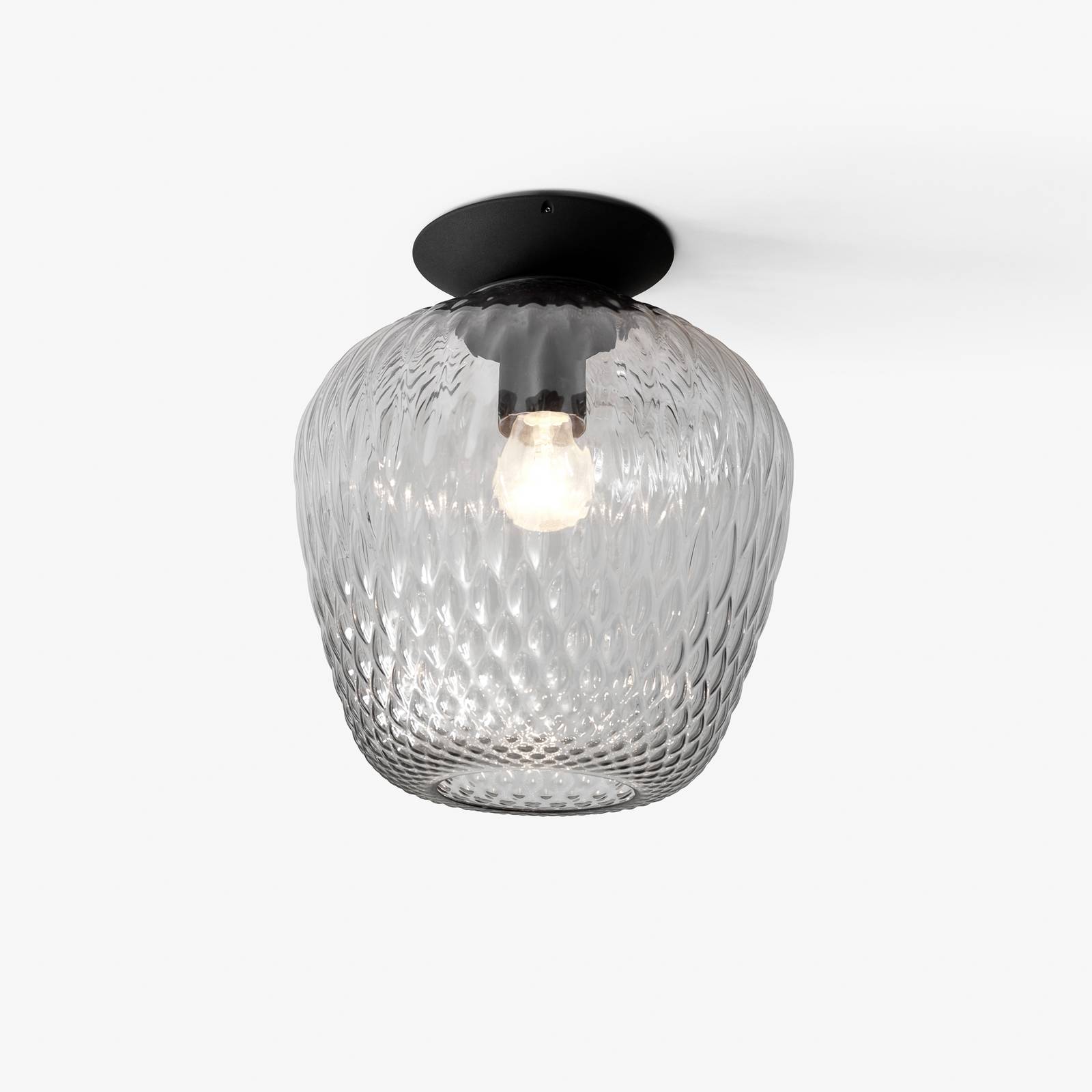 &Tradition Blown SW5 taklampa, silver-klar