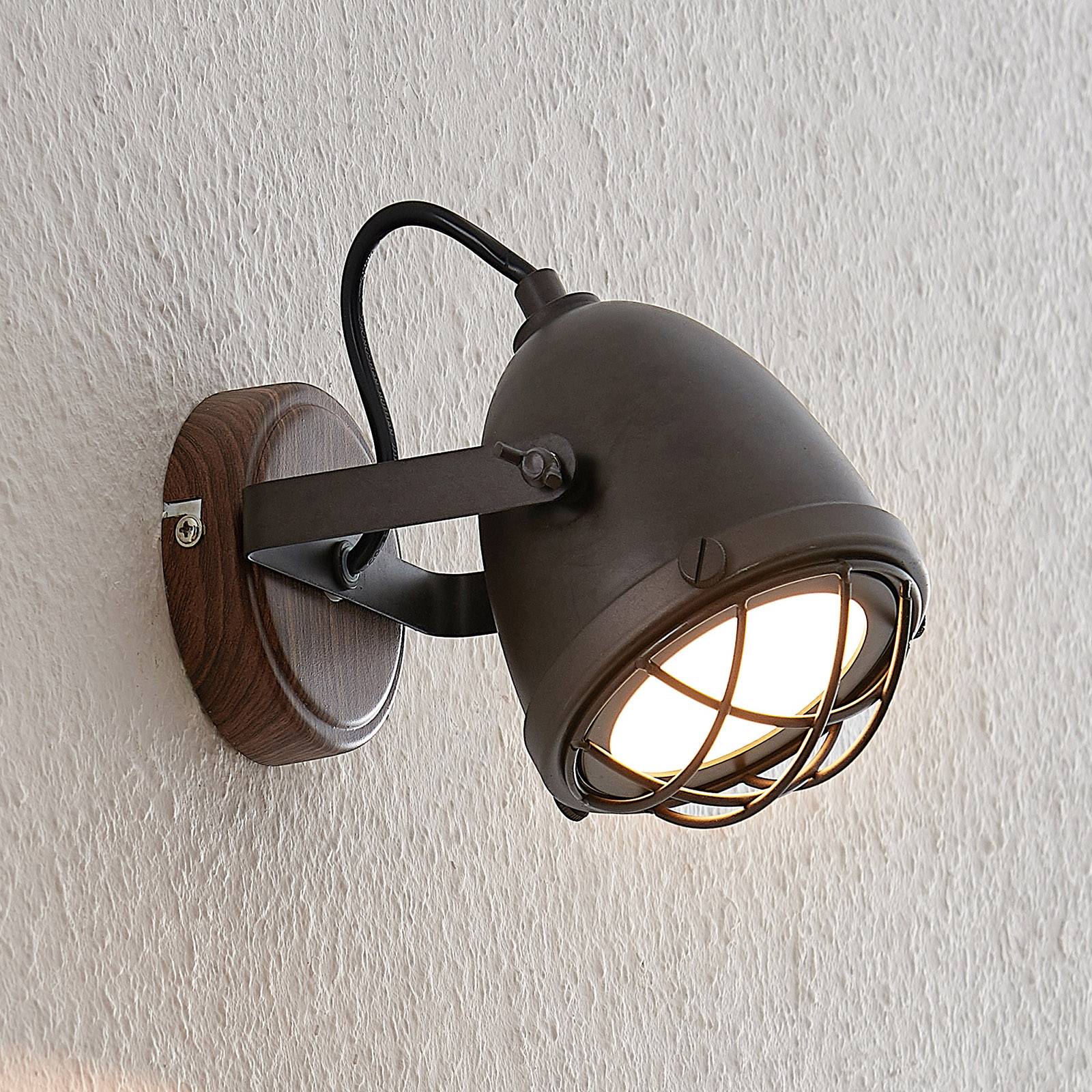 Lindby Adeon LED-takspotlight med galler, 1 lampa