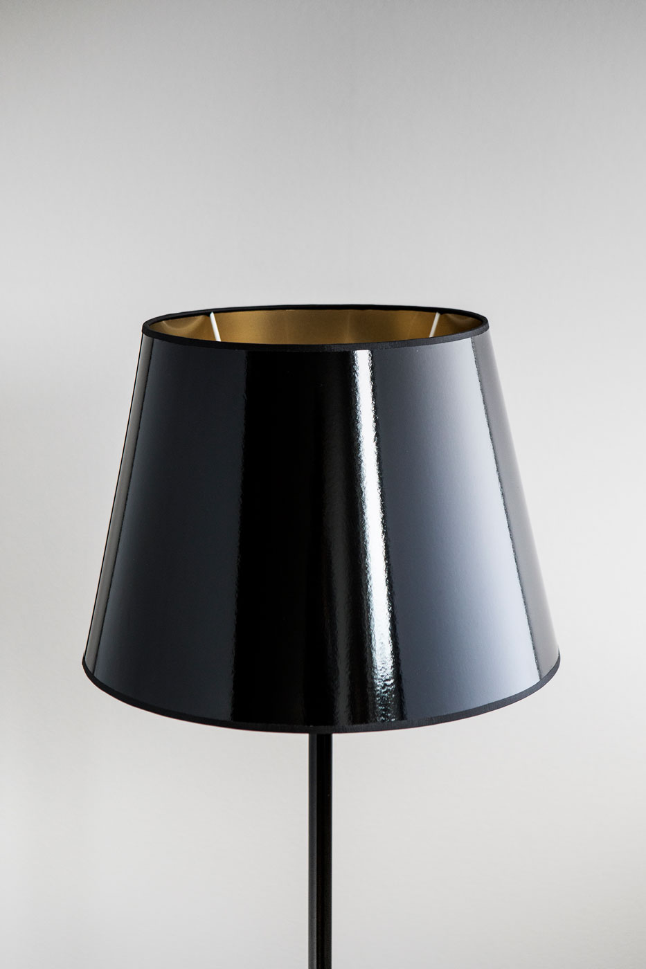 Lampskärm lack rund 40 cm svart