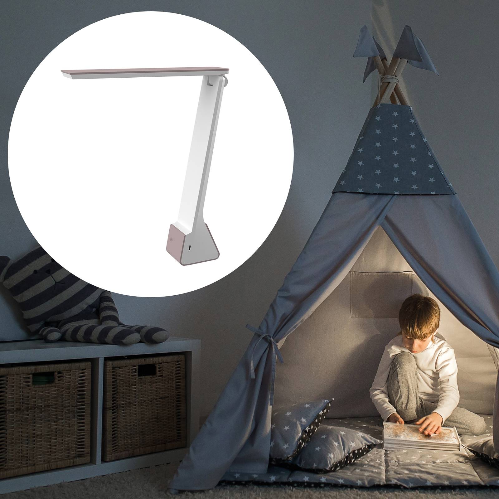 LED-bordslampa MAULseven colour vario batteri sand