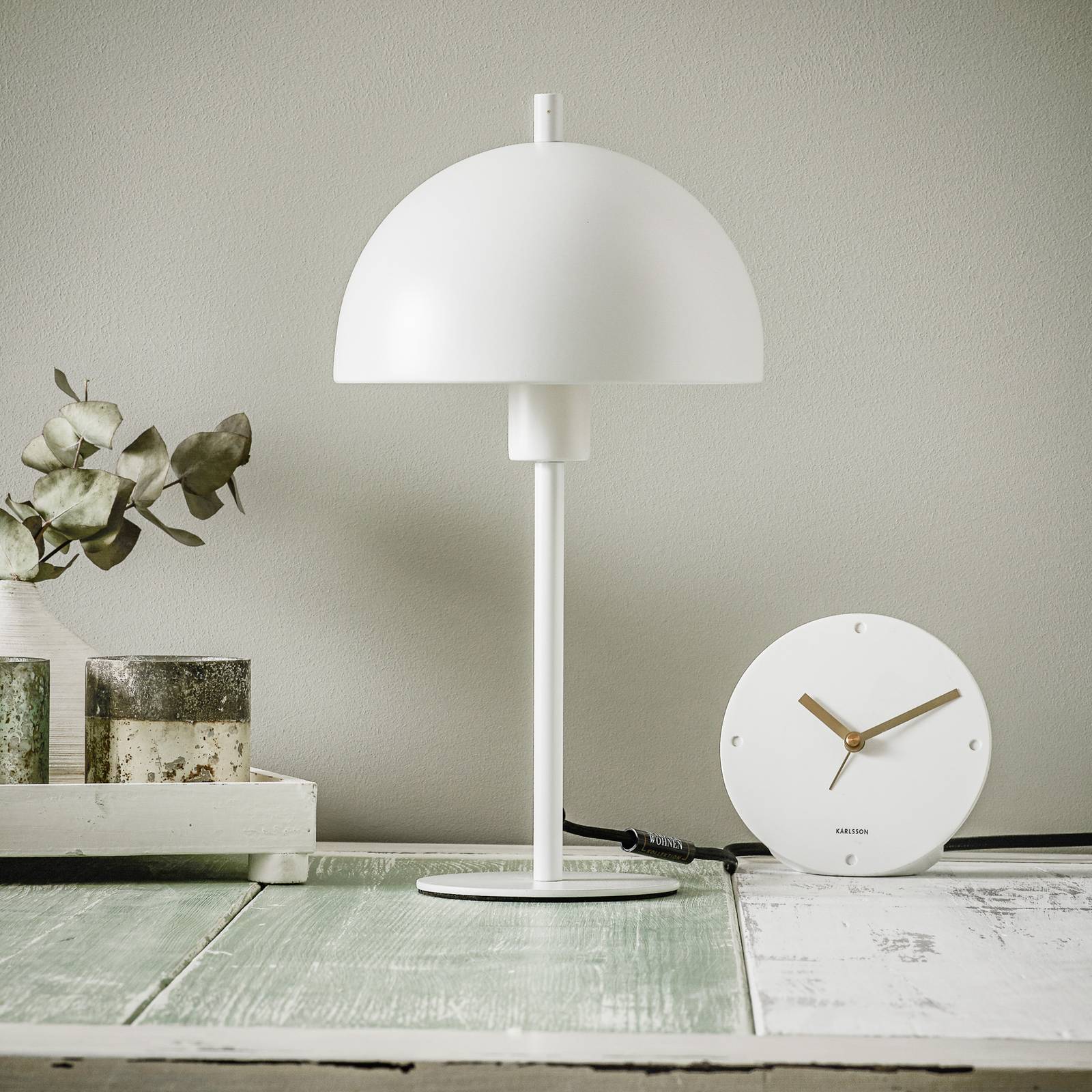 Schöner Wohnen Kia bordslampa vit höjd 34 cm