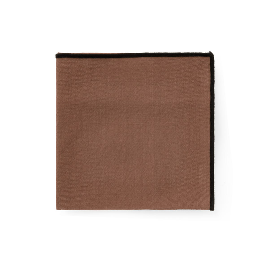 Servett 40x40cm Rost Svart Kant