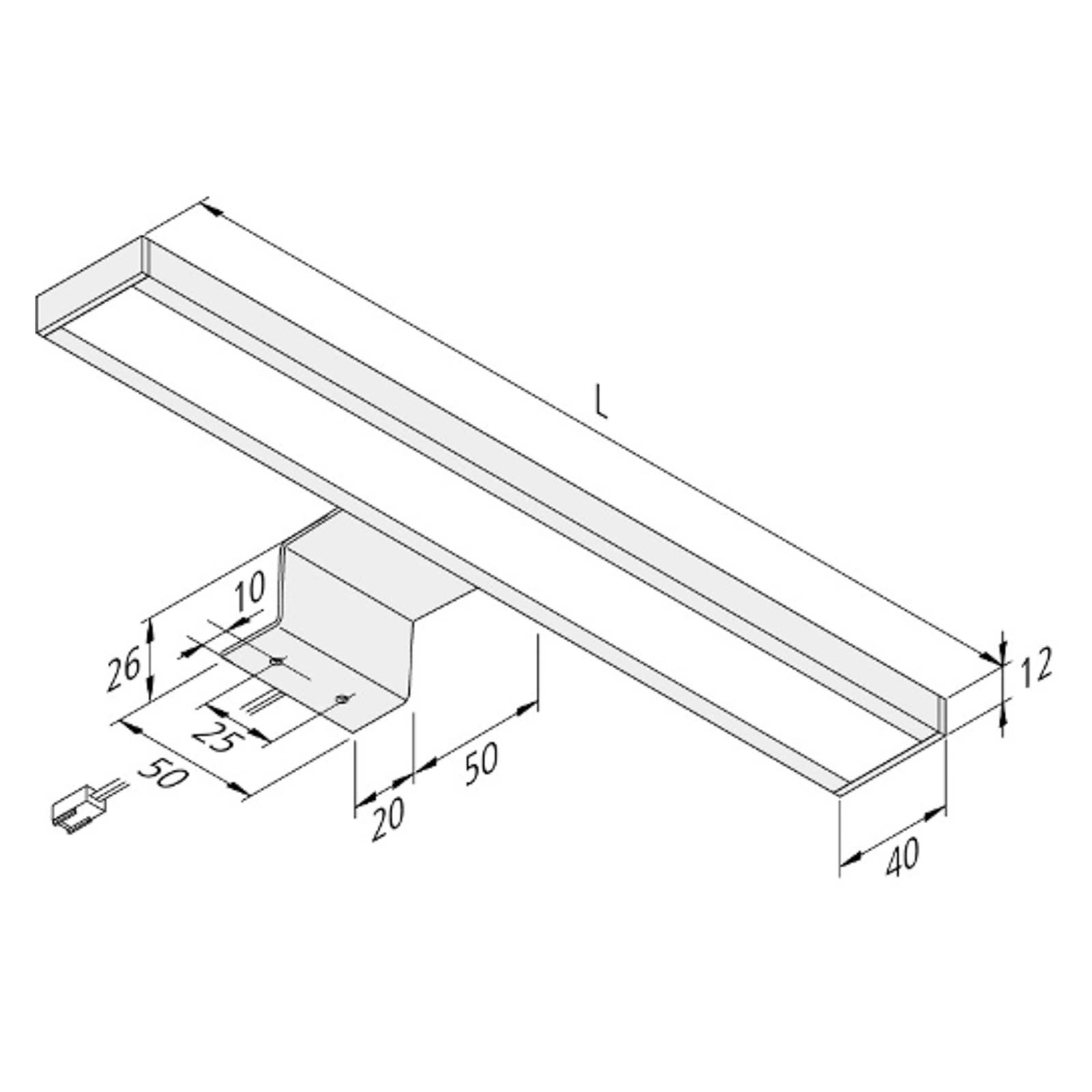 LED-möbellampa Lugano 4 000 K, 60 cm