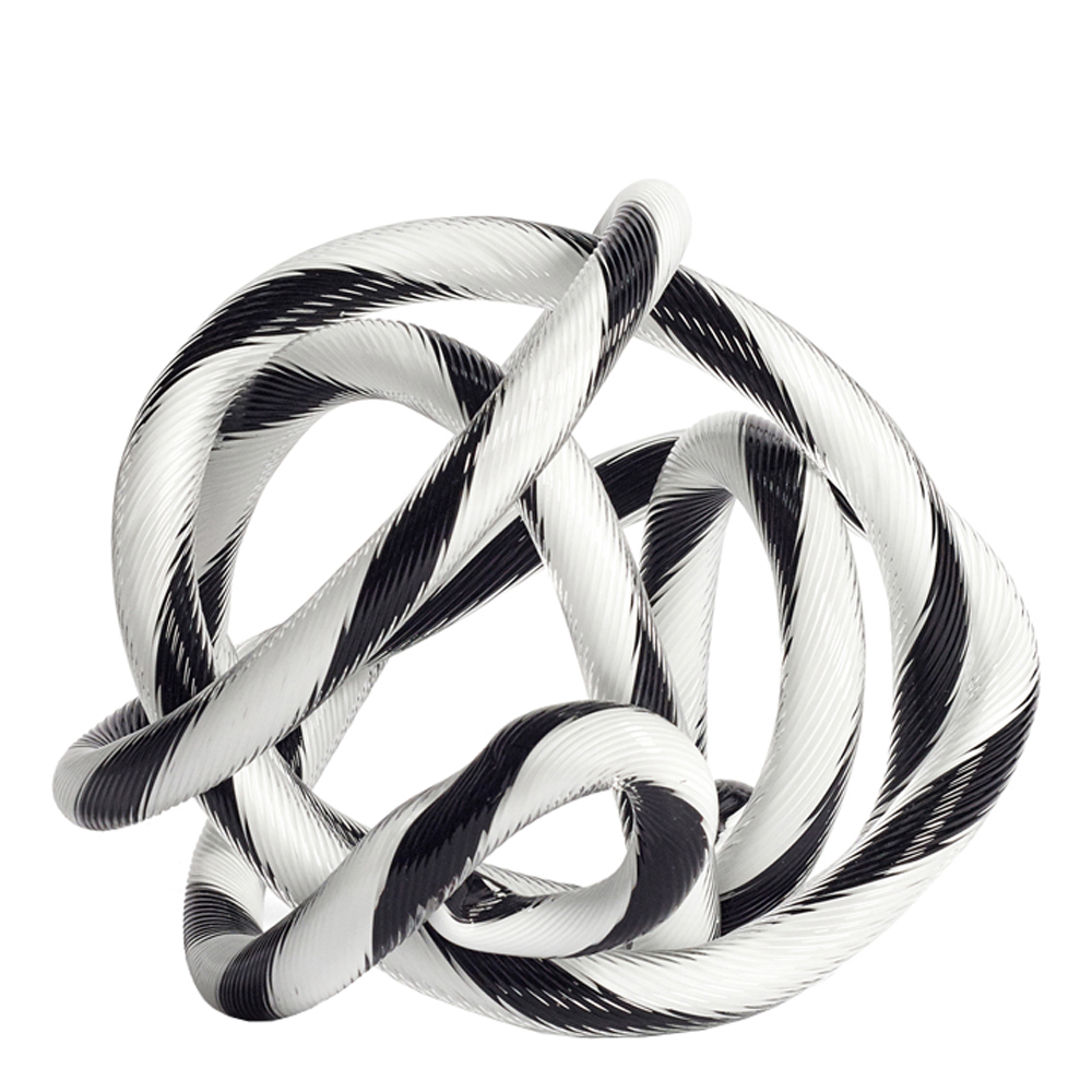 Hay - Glasskulptur Knot No 2 S Svart/Vit