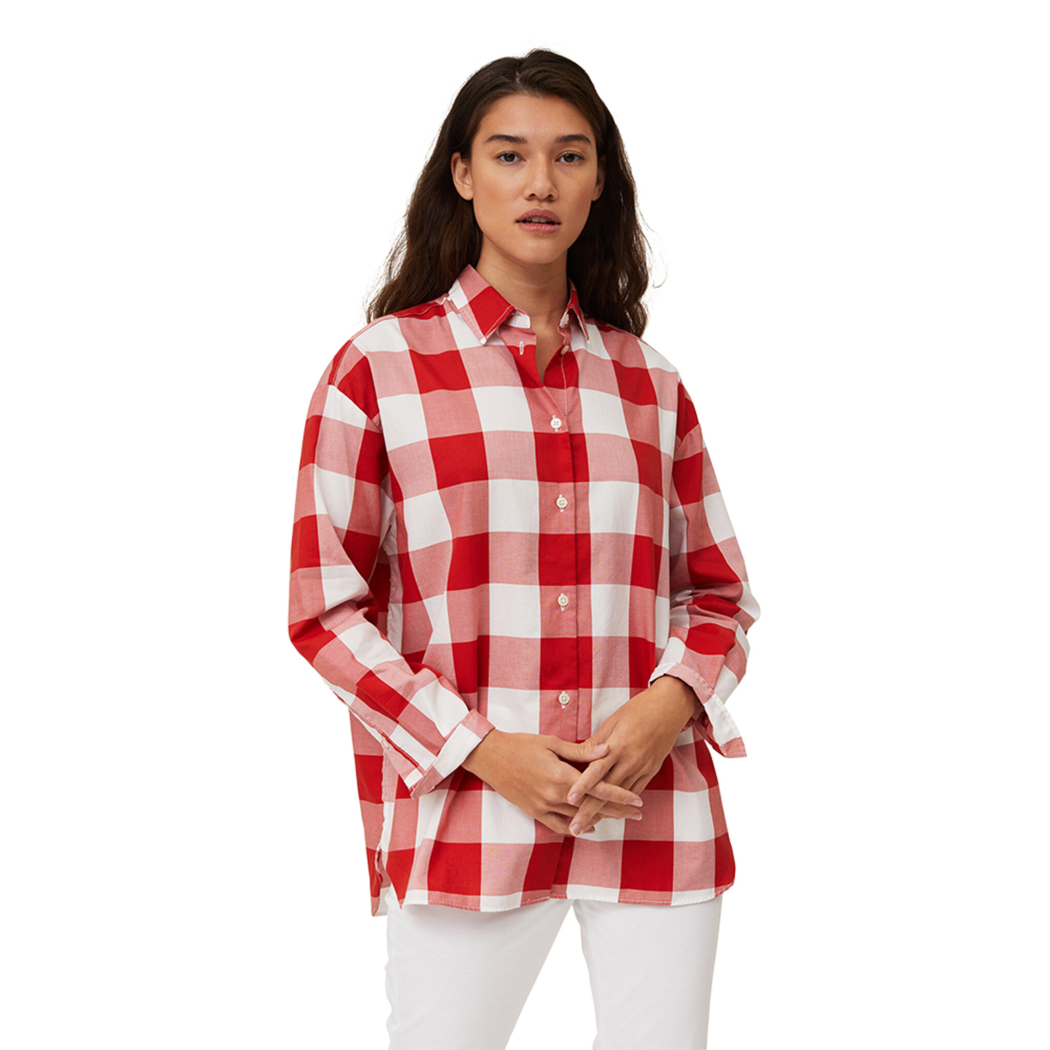 Edith Check Lt Oxford Shirt