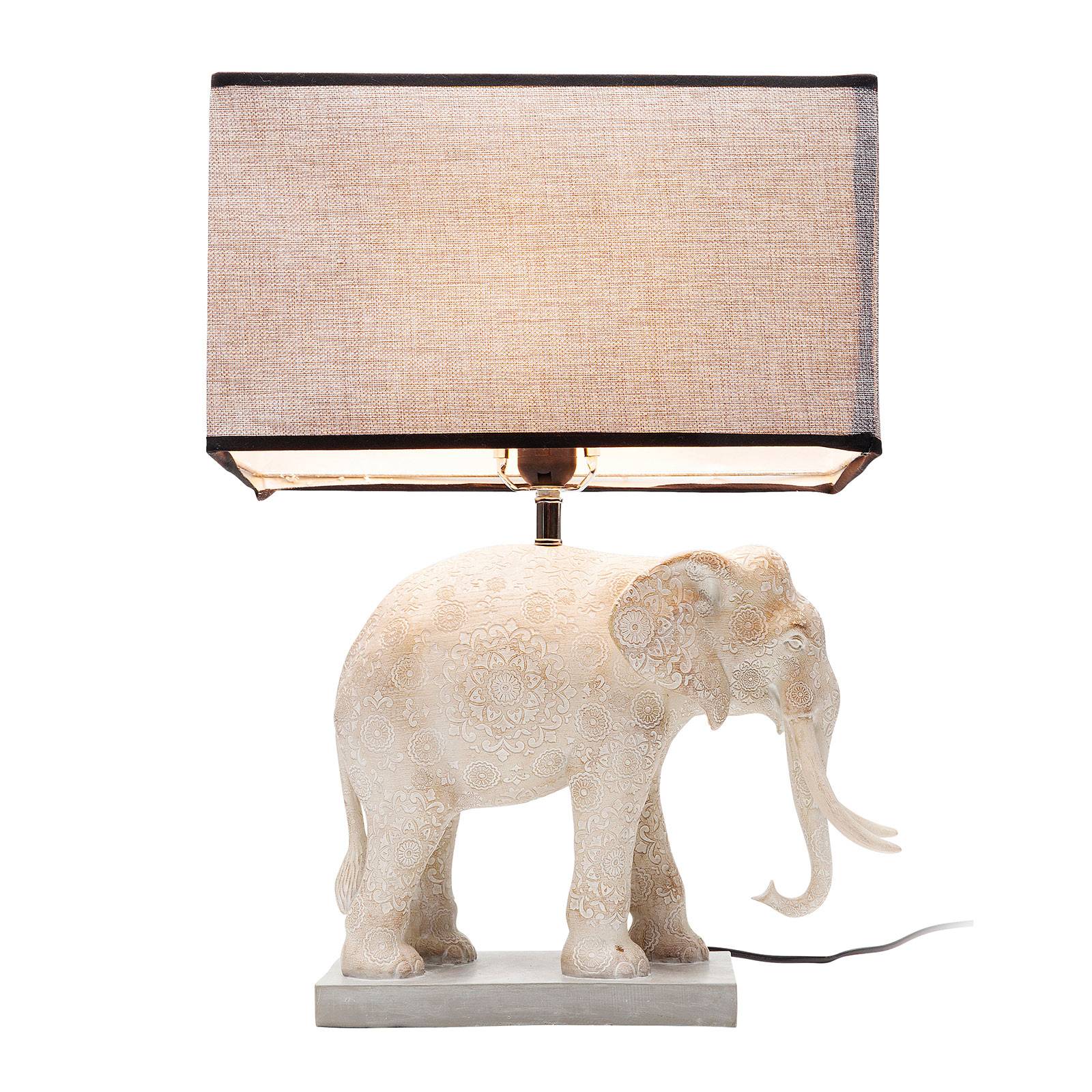 KARE Elephant bordslampa med textilskärm