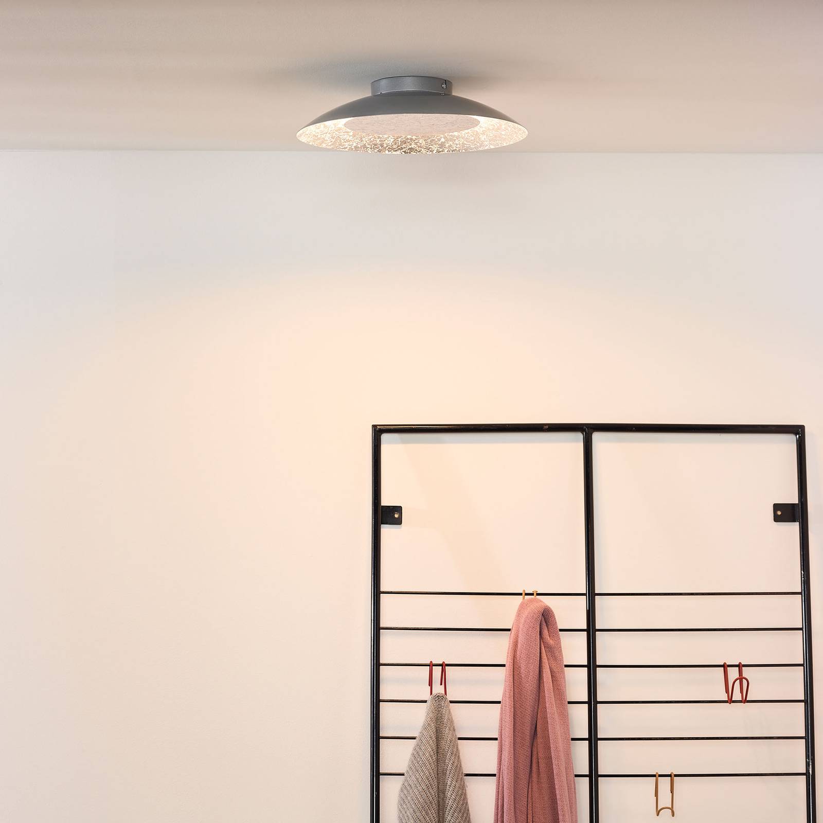 LED-taklampa Foskal silver, Ø 34,5 cm