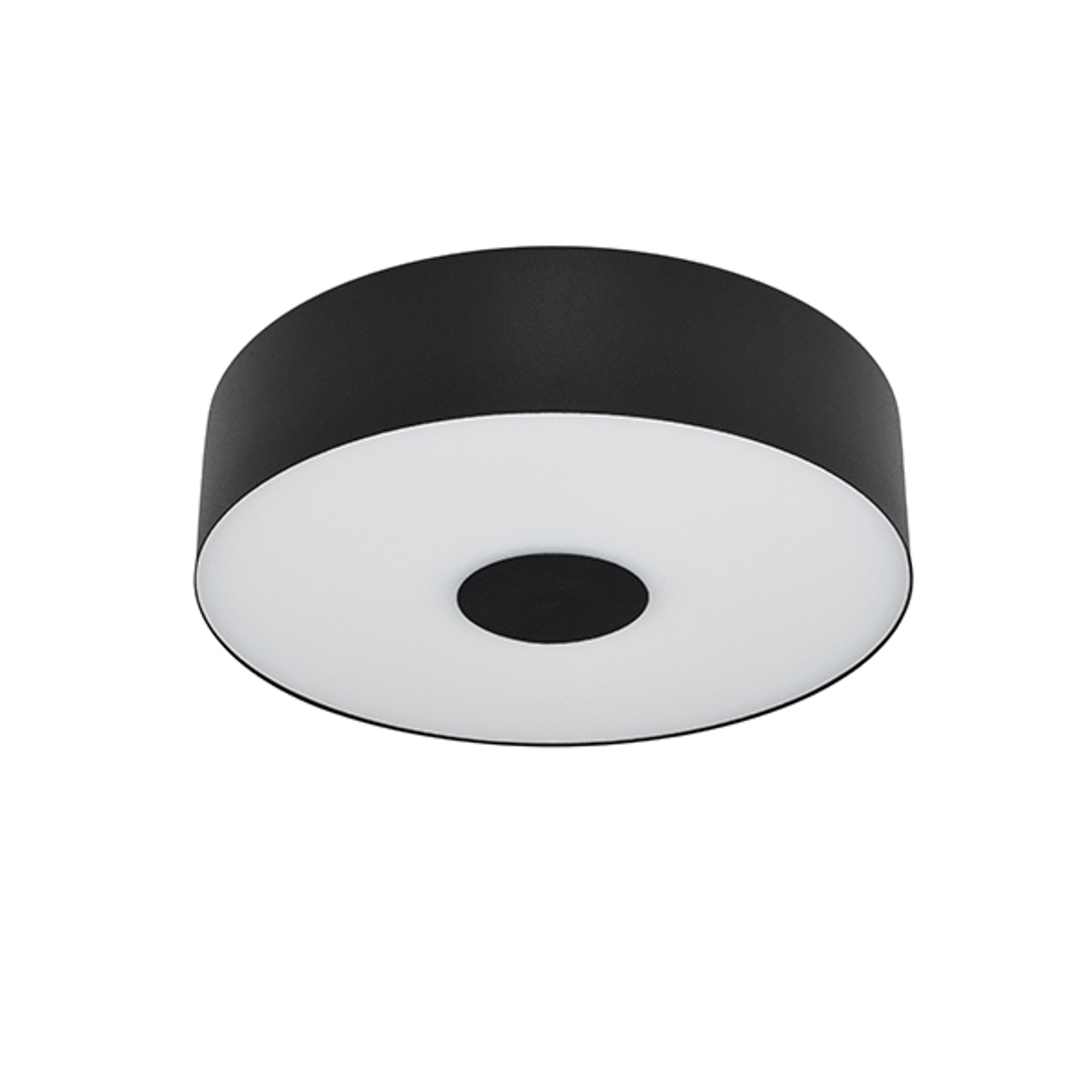 LED-taklampa Cleopatra i svart, Ø 30 cm