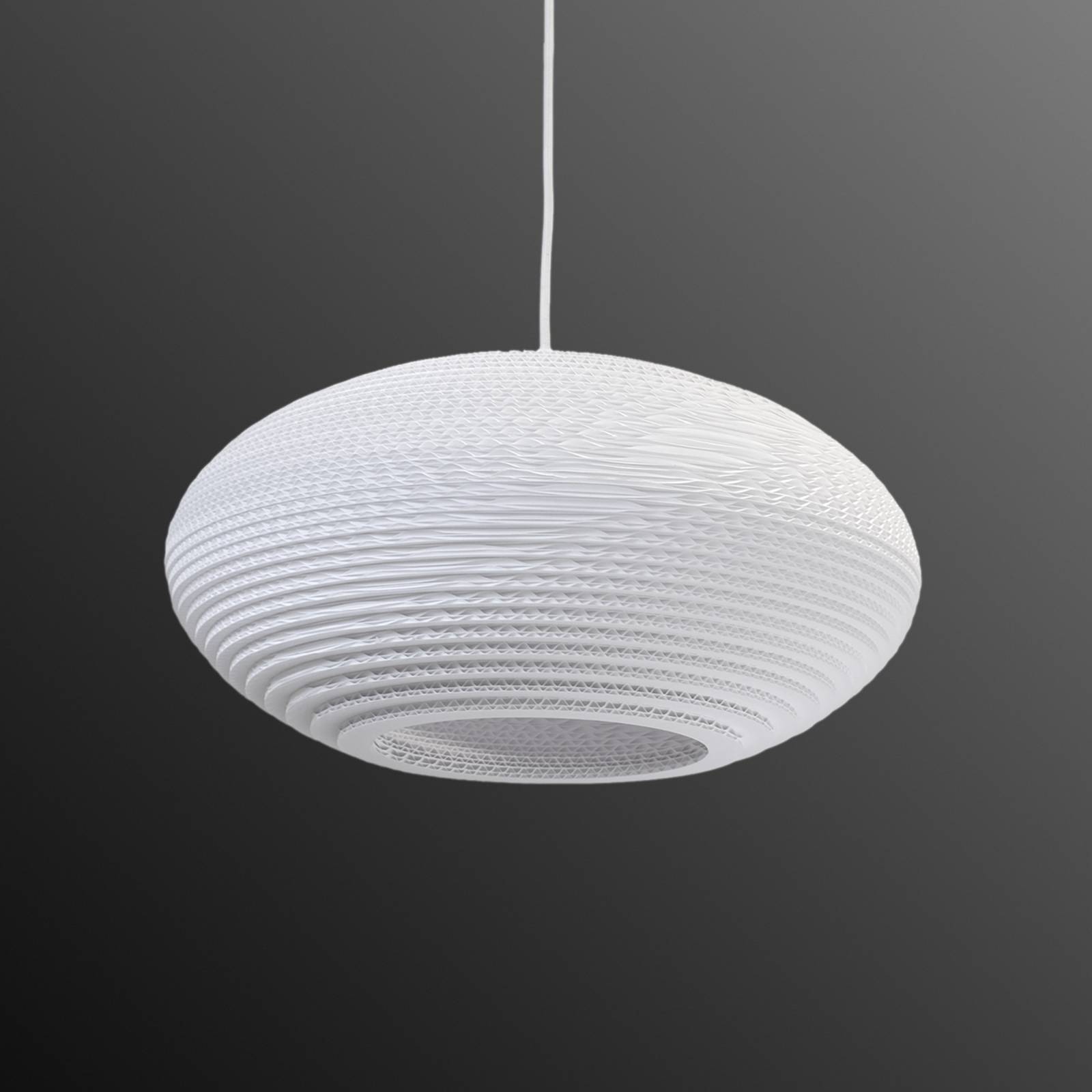Pendellampa Disc vit Ø 43 cm