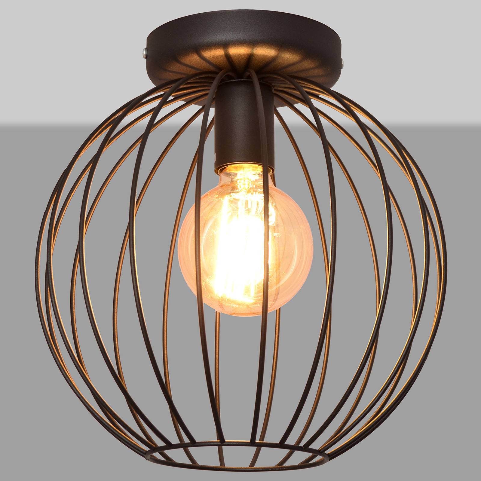 Taklampa Cumera med öppen burskärm, Ø 30 cm