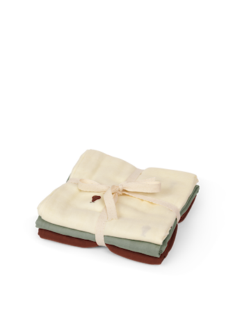 Muslin Squares Musselindukar Pear 3-pack