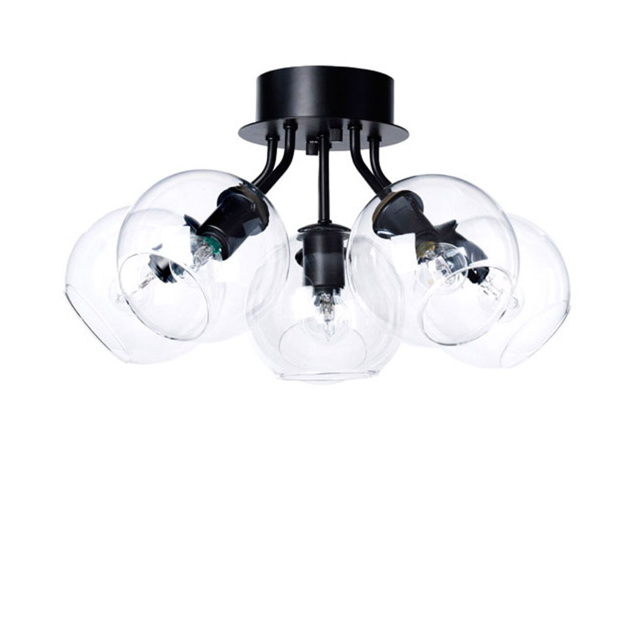Plafondlampa TAGE 50. Svart/klar