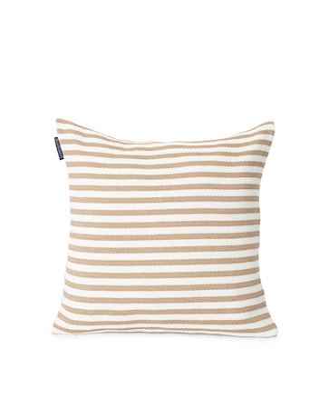Block Striped Recycled Kuddfodral Beige 50x50cm