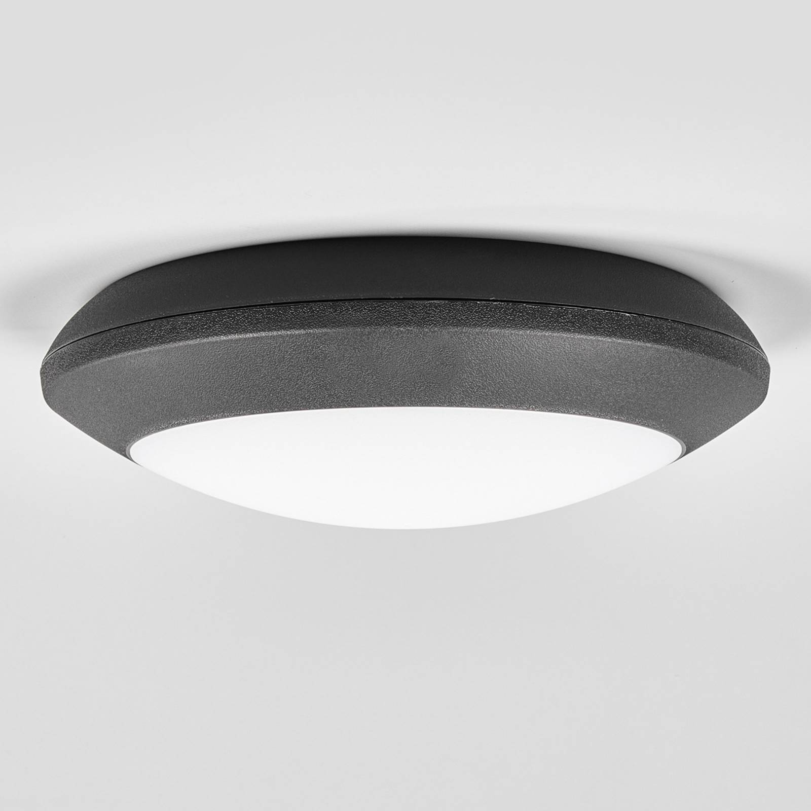 LED-utomhustaklampa Berta, svart, CCT